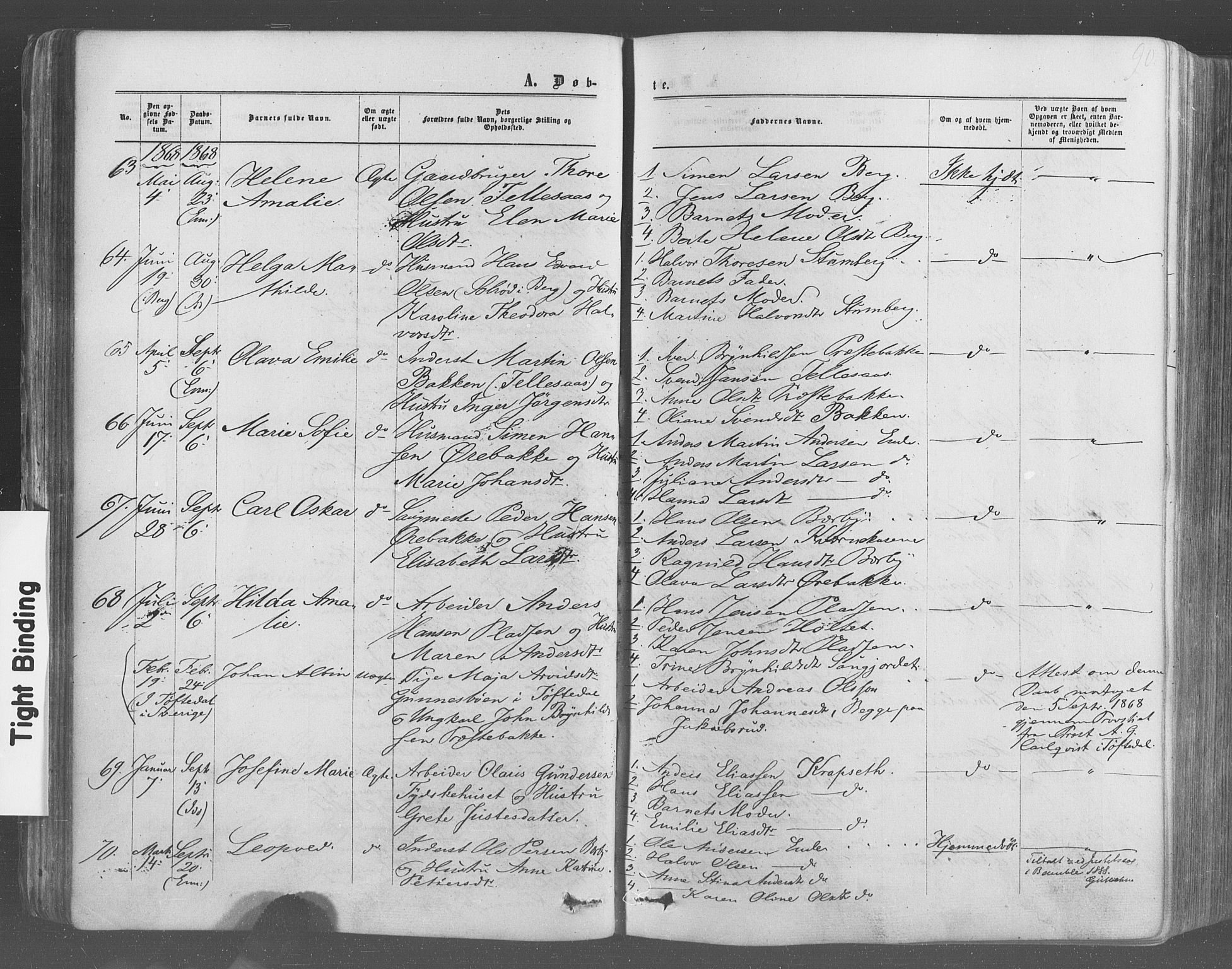 Idd prestekontor Kirkebøker, SAO/A-10911/F/Fc/L0005: Parish register (official) no. III 5, 1861-1877, p. 90