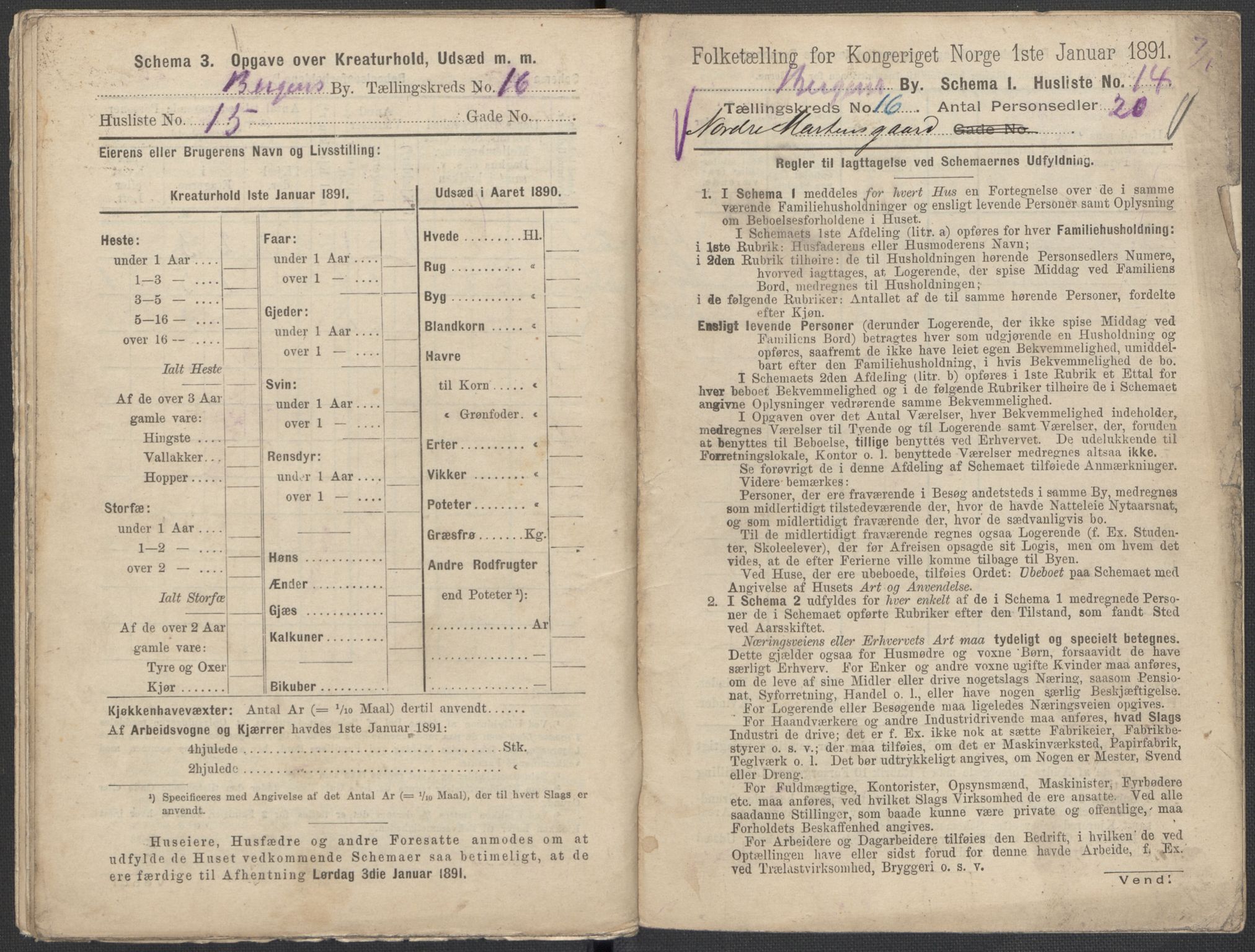 RA, 1891 Census for 1301 Bergen, 1891, p. 2492