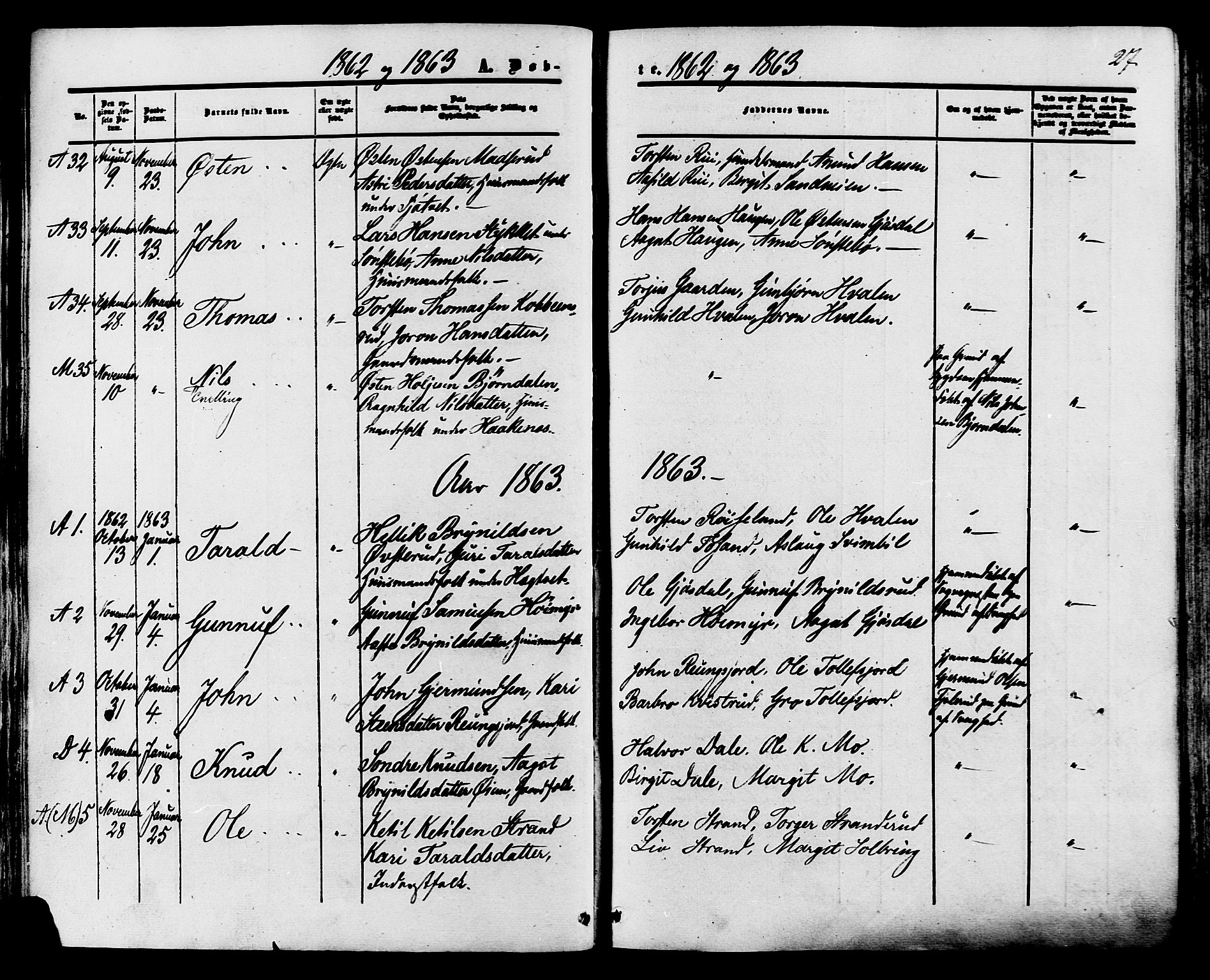 Tinn kirkebøker, AV/SAKO-A-308/F/Fa/L0006: Parish register (official) no. I 6, 1857-1878, p. 27