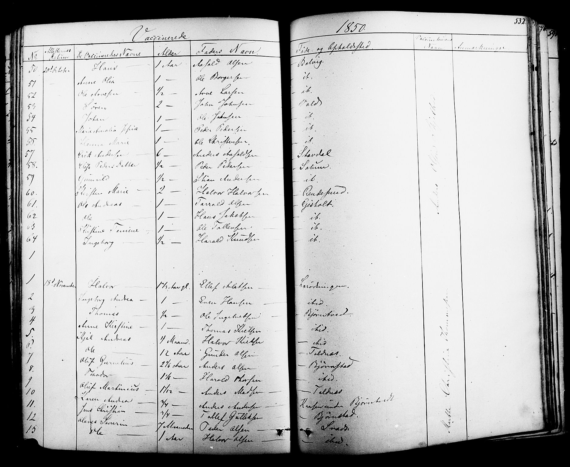 Solum kirkebøker, AV/SAKO-A-306/F/Fa/L0006: Parish register (official) no. I 6, 1844-1855, p. 532