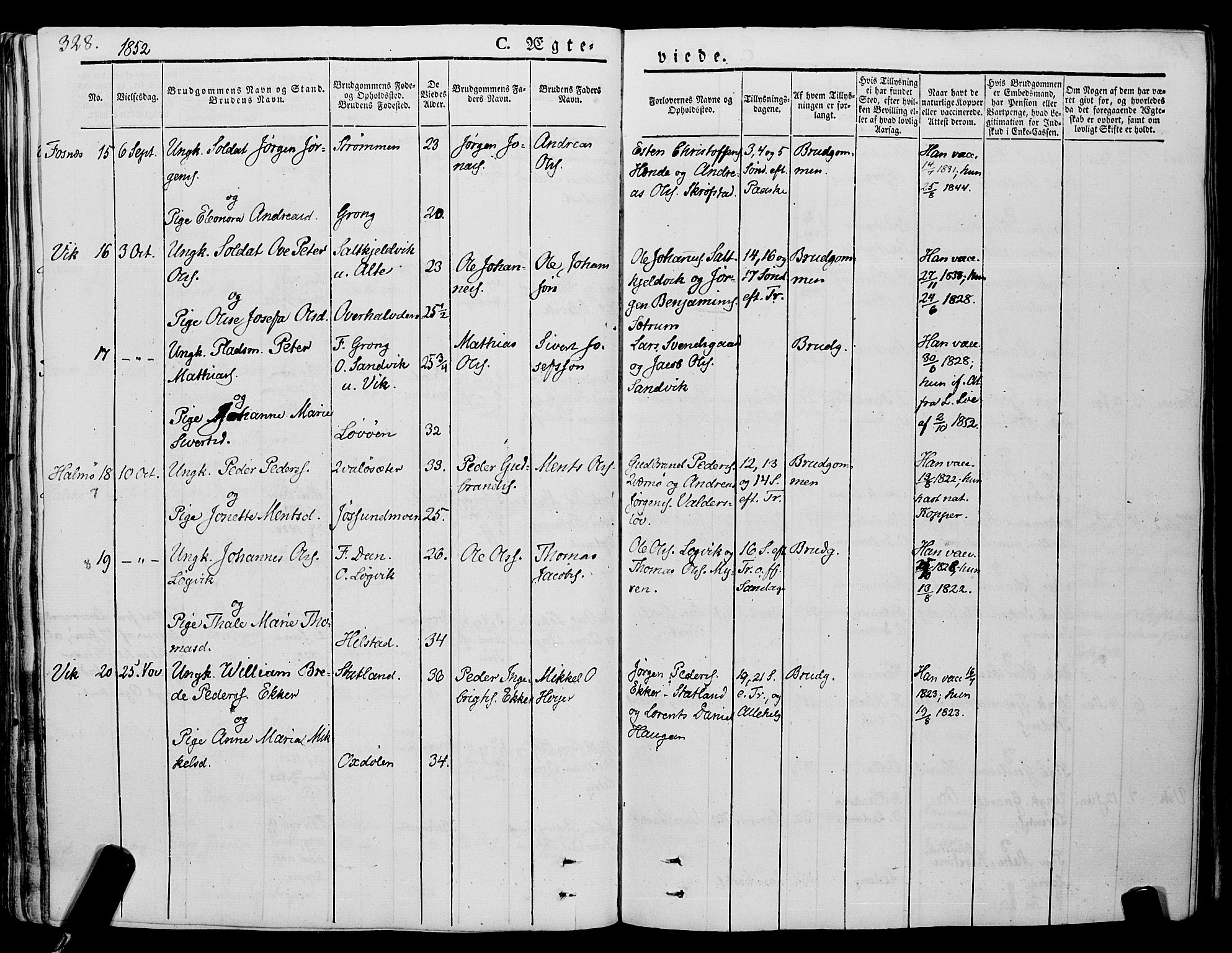 Ministerialprotokoller, klokkerbøker og fødselsregistre - Nord-Trøndelag, SAT/A-1458/773/L0614: Parish register (official) no. 773A05, 1831-1856, p. 328