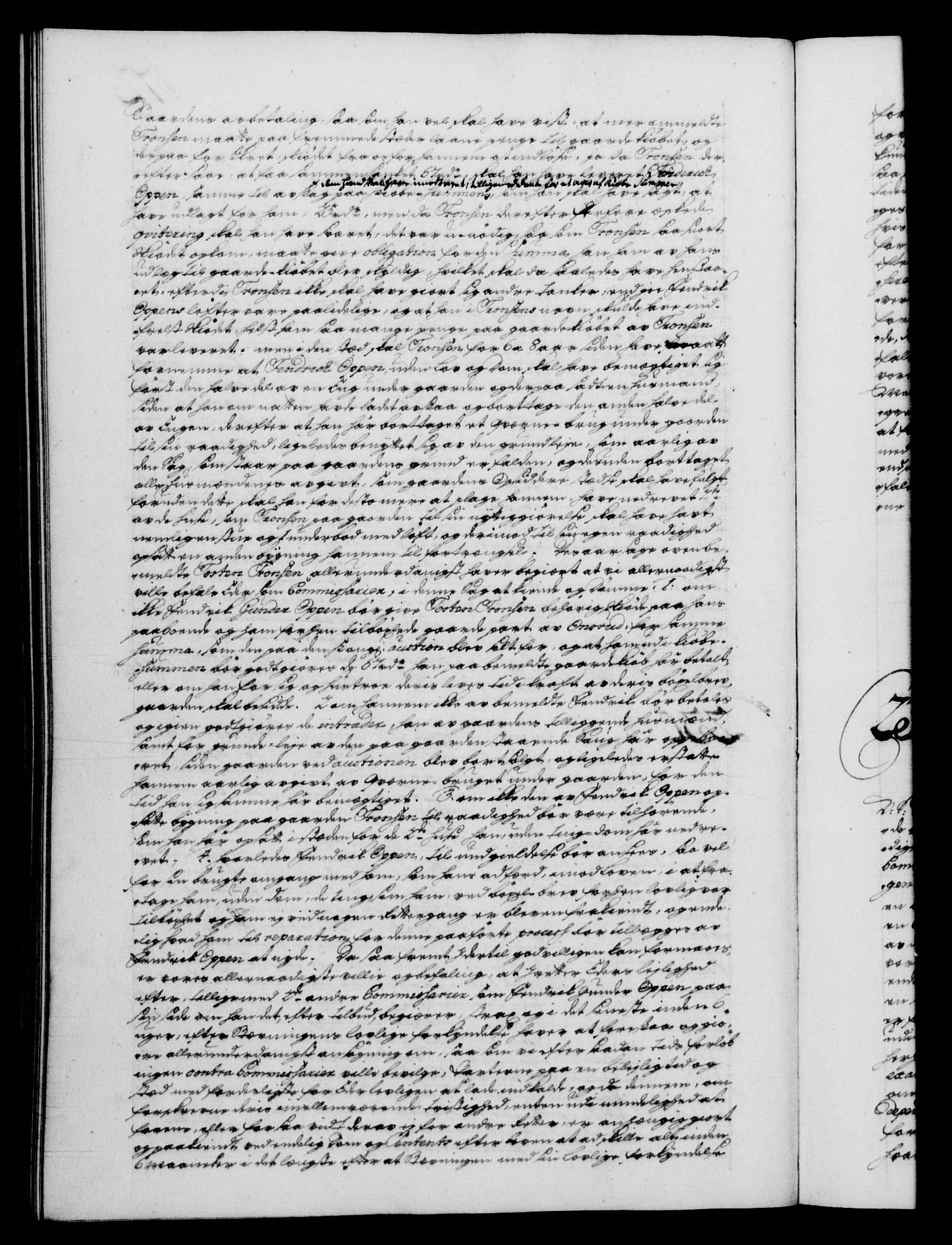 Danske Kanselli 1572-1799, RA/EA-3023/F/Fc/Fca/Fcab/L0028: Norske tegnelser, 1738-1740, p. 172b