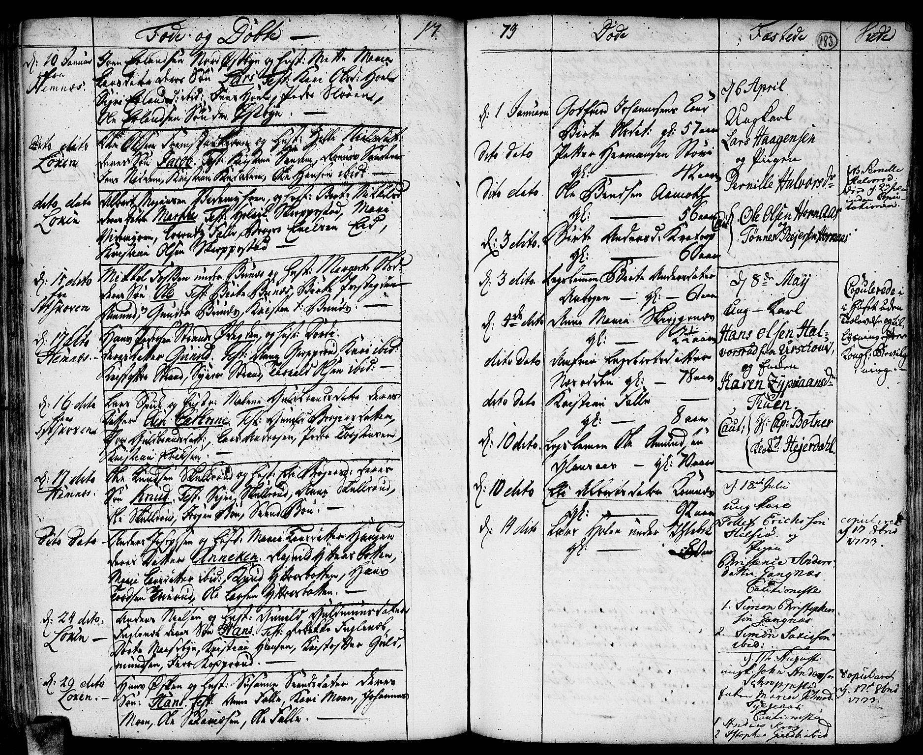 Høland prestekontor Kirkebøker, SAO/A-10346a/F/Fa/L0004: Parish register (official) no. I 4, 1757-1780, p. 183