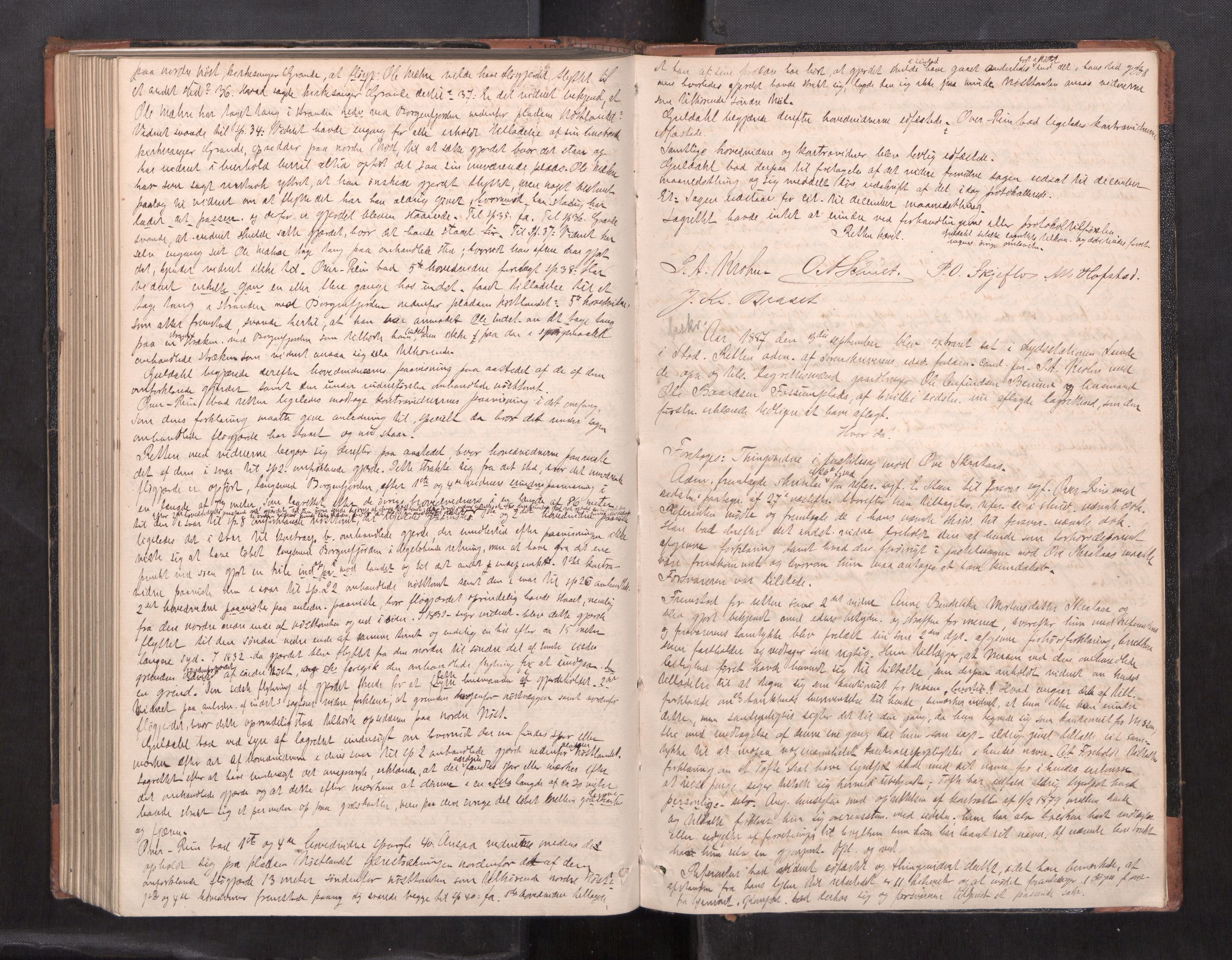 Inderøy sorenskriveri, AV/SAT-A-4147/1/1/1B/L0023: Ekstrarettsprotokoll C, 1884-1890, p. 207b-208a