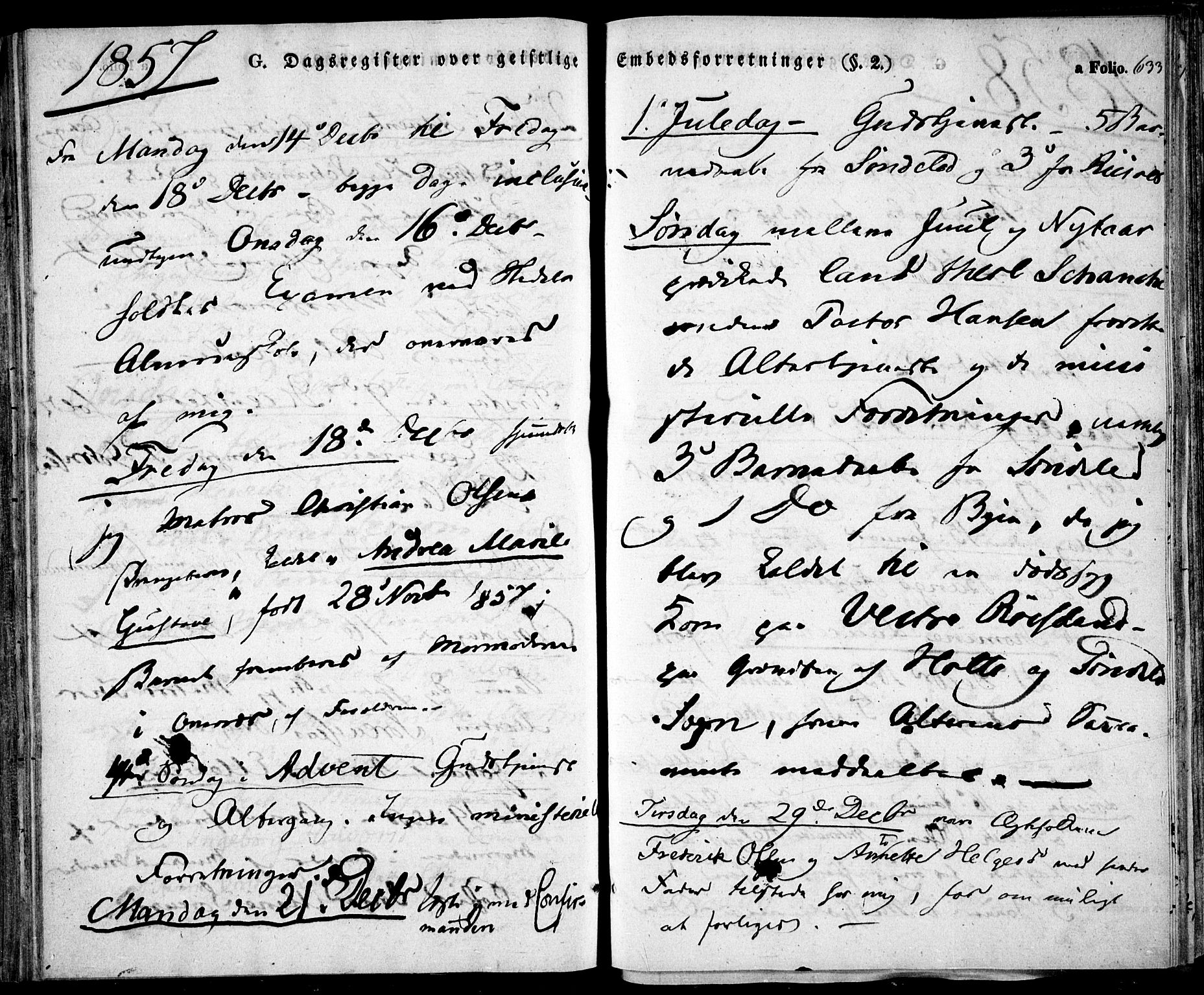 Risør sokneprestkontor, SAK/1111-0035/F/Fa/L0003: Parish register (official) no. A 3, 1838-1864, p. 633