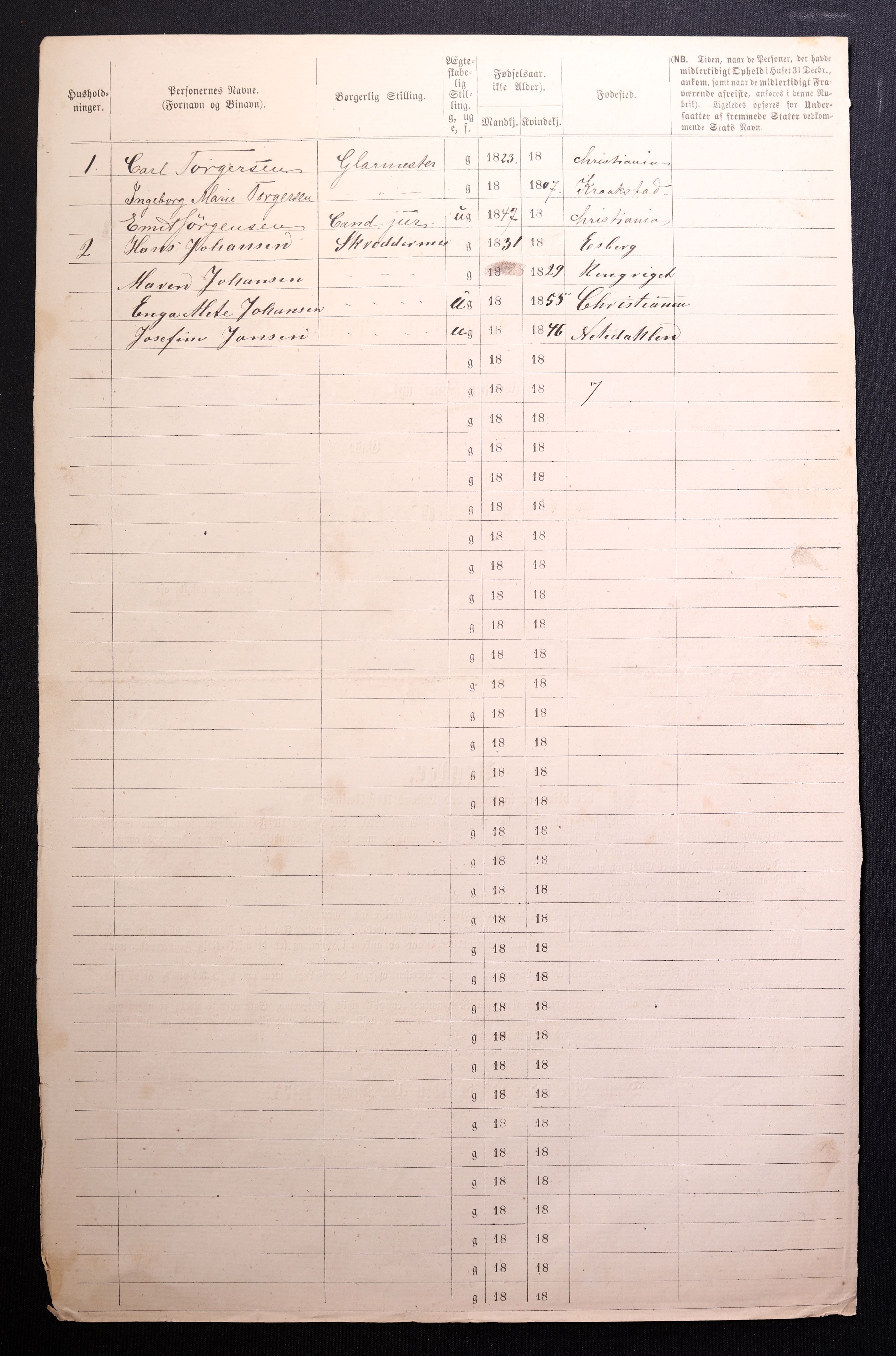 RA, 1870 census for 0301 Kristiania, 1870, p. 1738