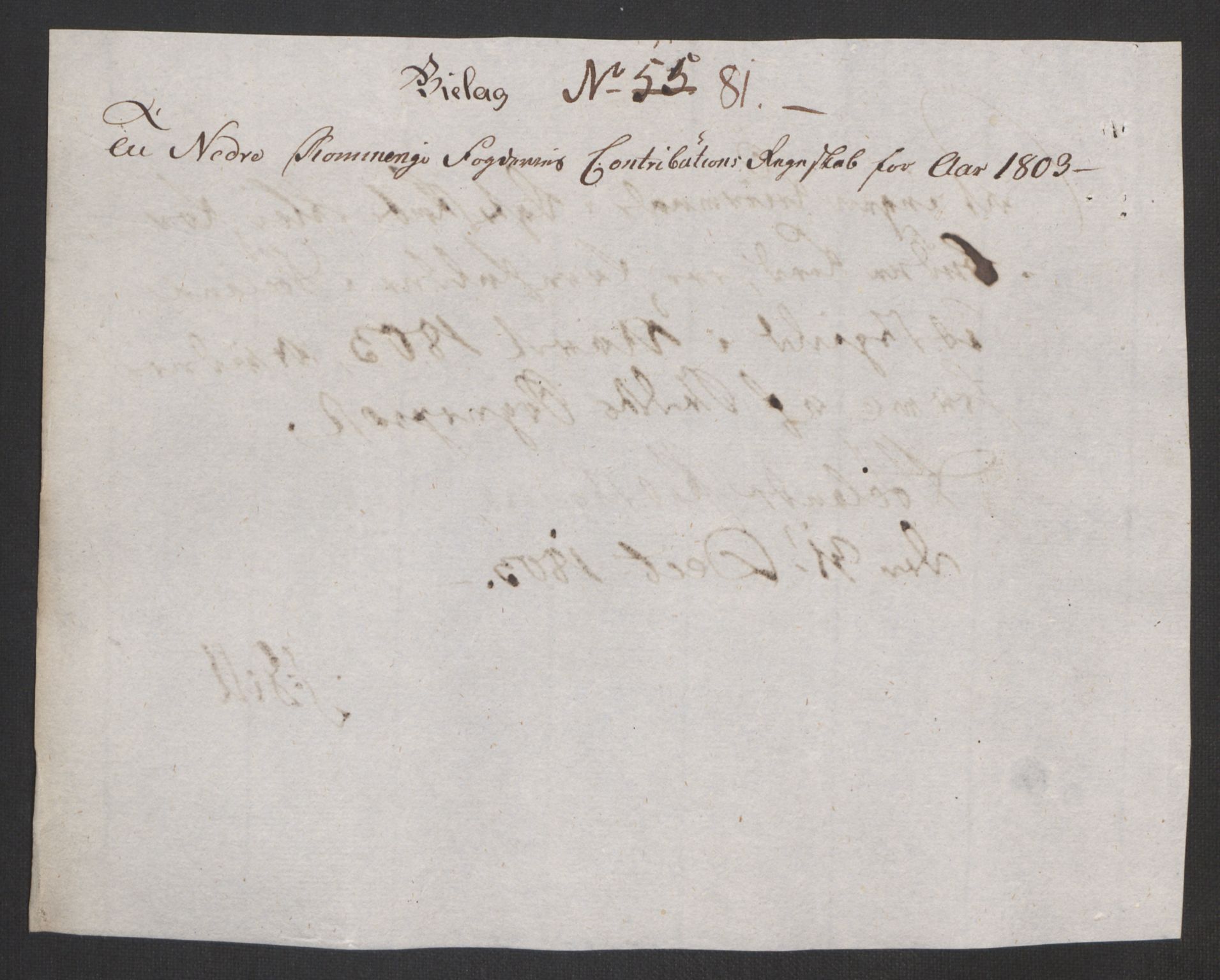 Rentekammeret inntil 1814, Reviderte regnskaper, Fogderegnskap, AV/RA-EA-4092/R11/L0679: Fogderegnskap Nedre Romerike, 1803, p. 228