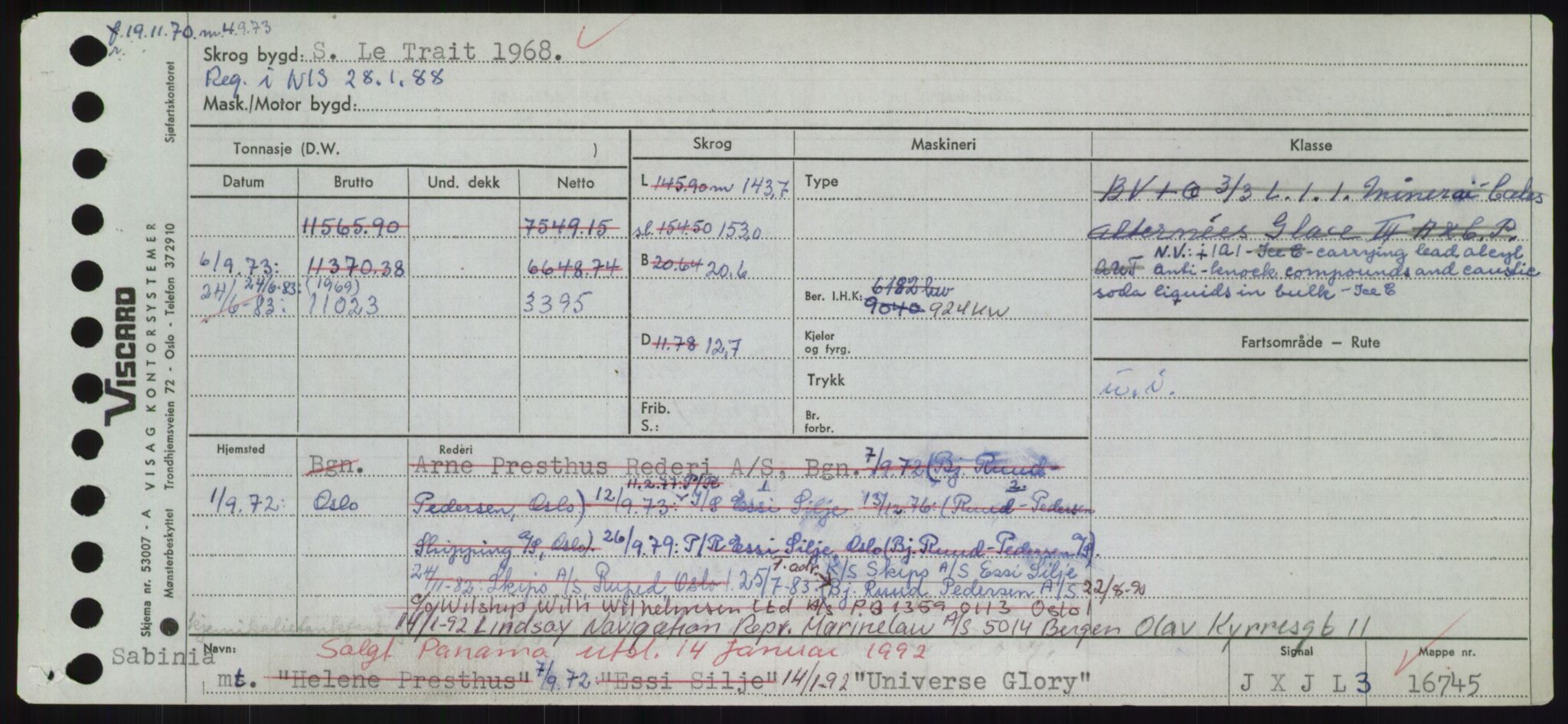 Sjøfartsdirektoratet med forløpere, Skipsmålingen, AV/RA-S-1627/H/Hd/L0040: Fartøy, U-Ve, p. 97