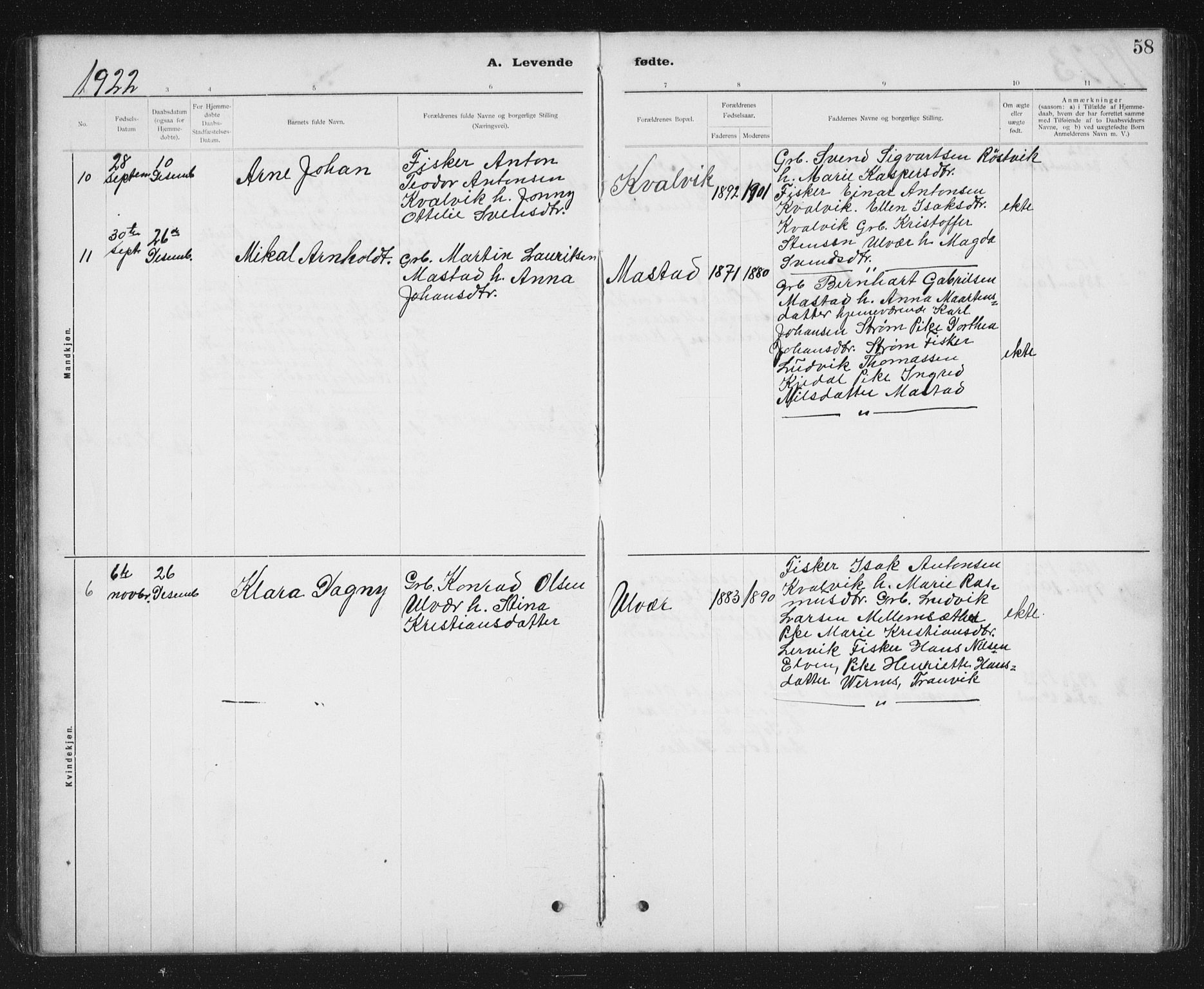 Ministerialprotokoller, klokkerbøker og fødselsregistre - Sør-Trøndelag, SAT/A-1456/637/L0563: Parish register (copy) no. 637C04, 1899-1940, p. 58