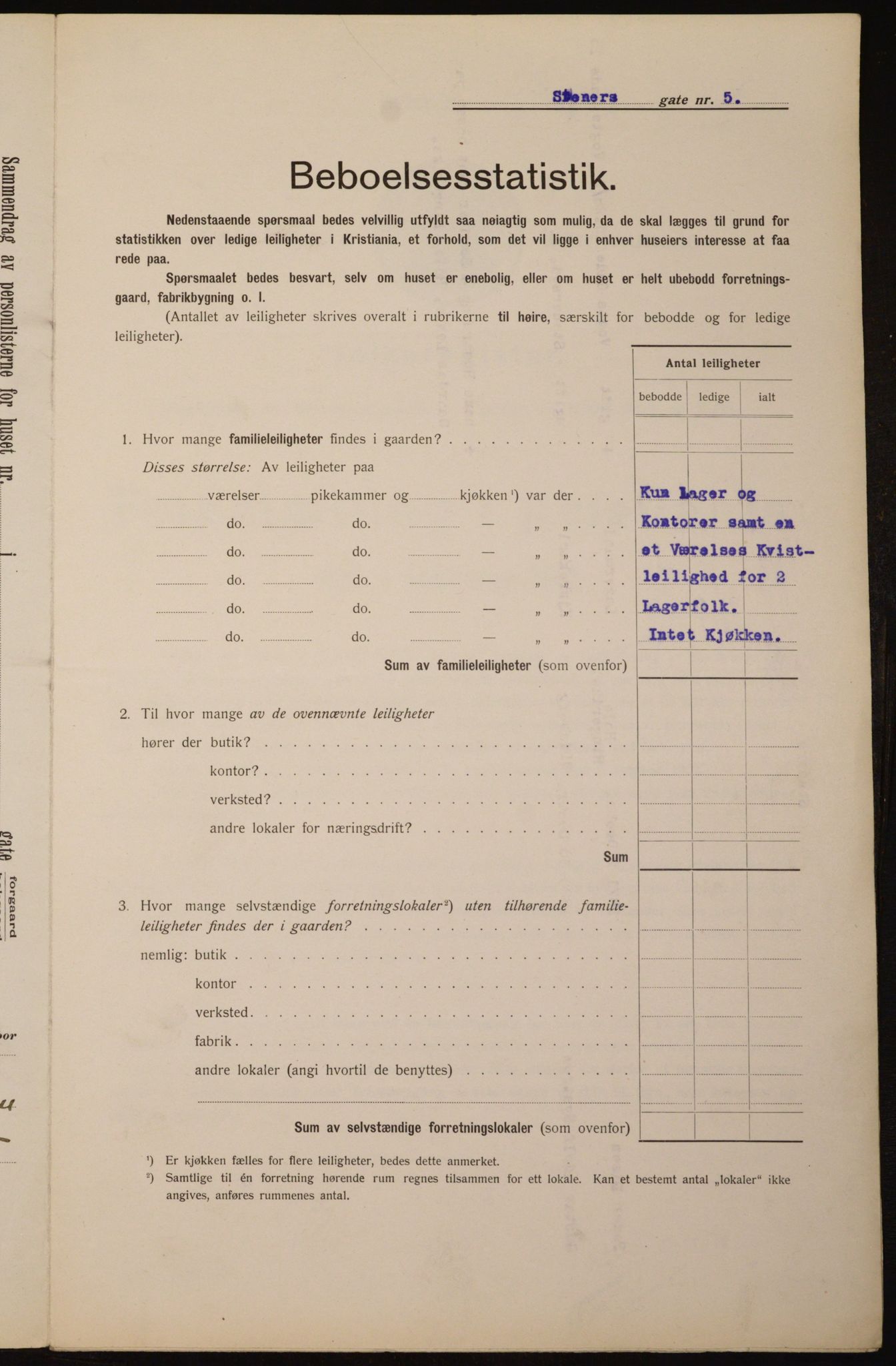 OBA, Municipal Census 1912 for Kristiania, 1912, p. 101538