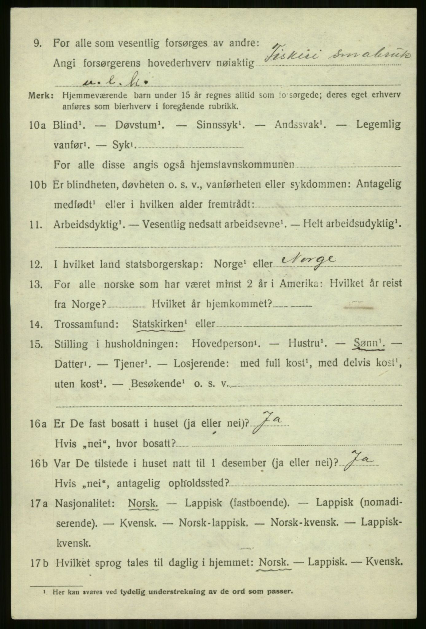 SATØ, 1920 census for Skjervøy, 1920, p. 6388