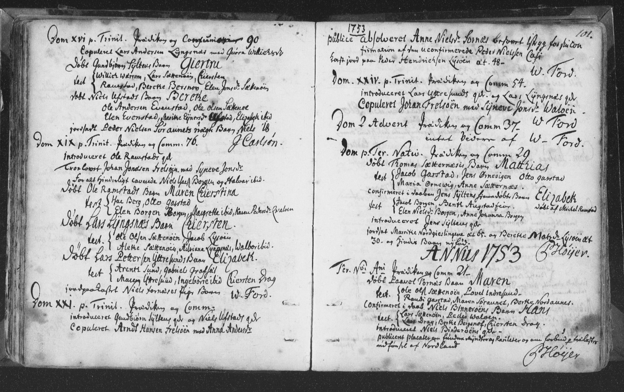 Ministerialprotokoller, klokkerbøker og fødselsregistre - Nord-Trøndelag, SAT/A-1458/786/L0685: Parish register (official) no. 786A01, 1710-1798, p. 101