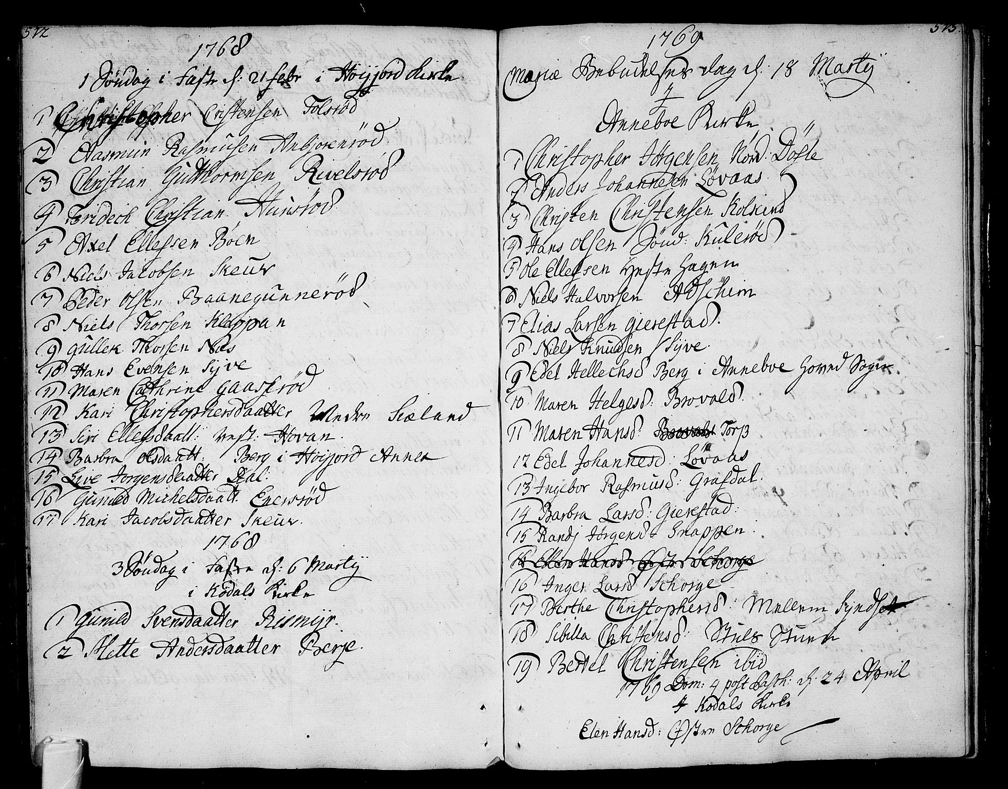 Andebu kirkebøker, AV/SAKO-A-336/F/Fa/L0002: Parish register (official) no. 2, 1733-1802, p. 512-513