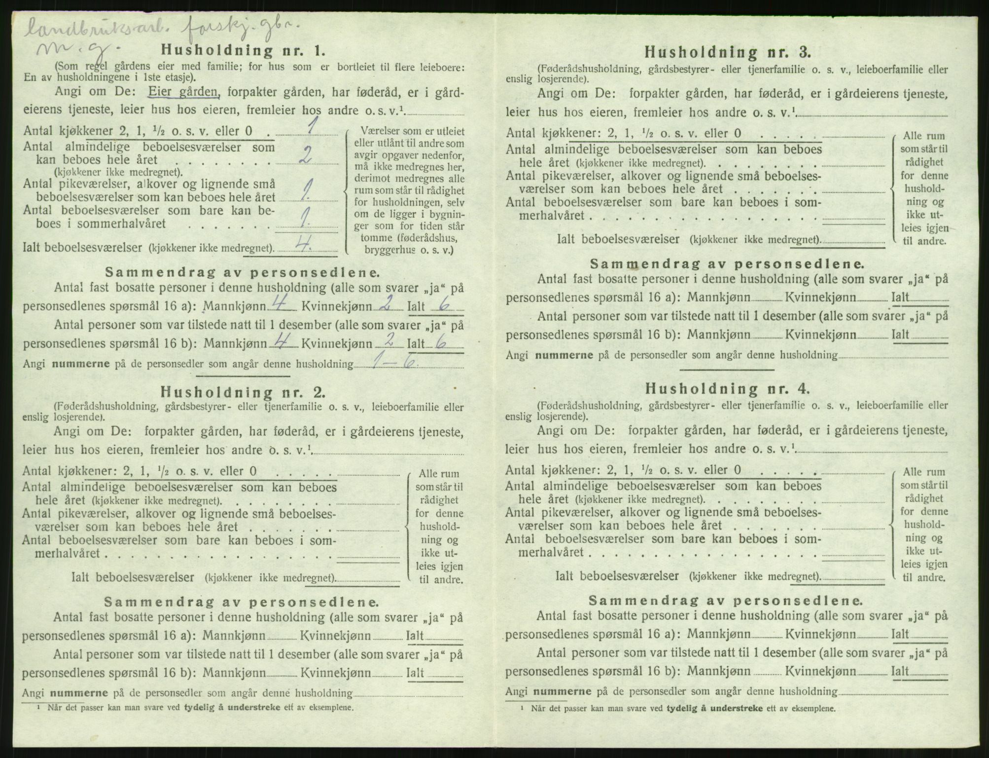 SAT, 1920 census for Bolsøy, 1920, p. 1300