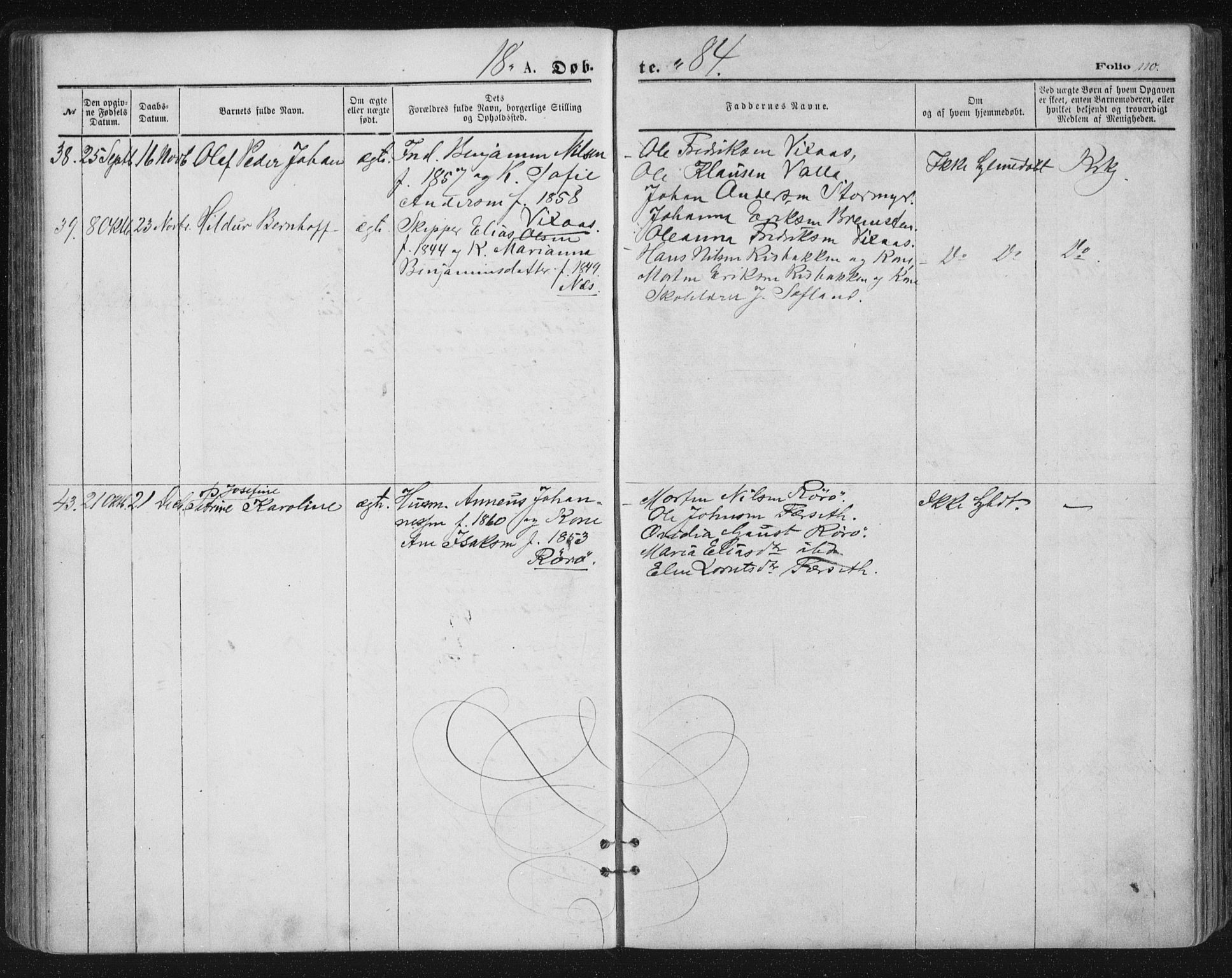 Ministerialprotokoller, klokkerbøker og fødselsregistre - Nordland, AV/SAT-A-1459/816/L0241: Parish register (official) no. 816A07, 1870-1885, p. 110