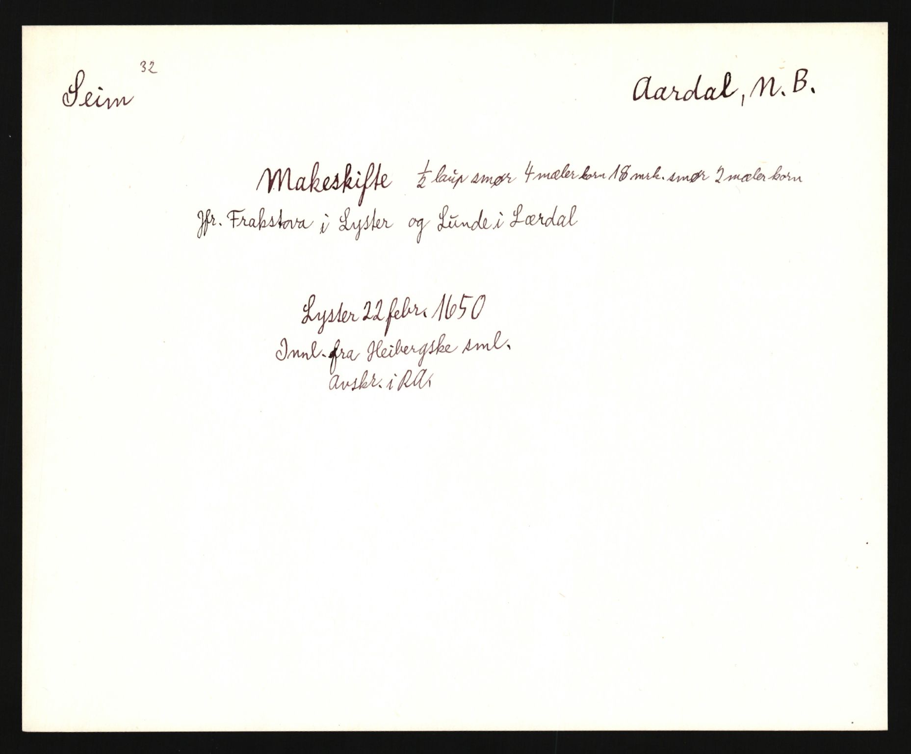 Riksarkivets diplomsamling, AV/RA-EA-5965/F35/F35e/L0030: Registreringssedler Sogn og Fjordane, 1400-1700, p. 119