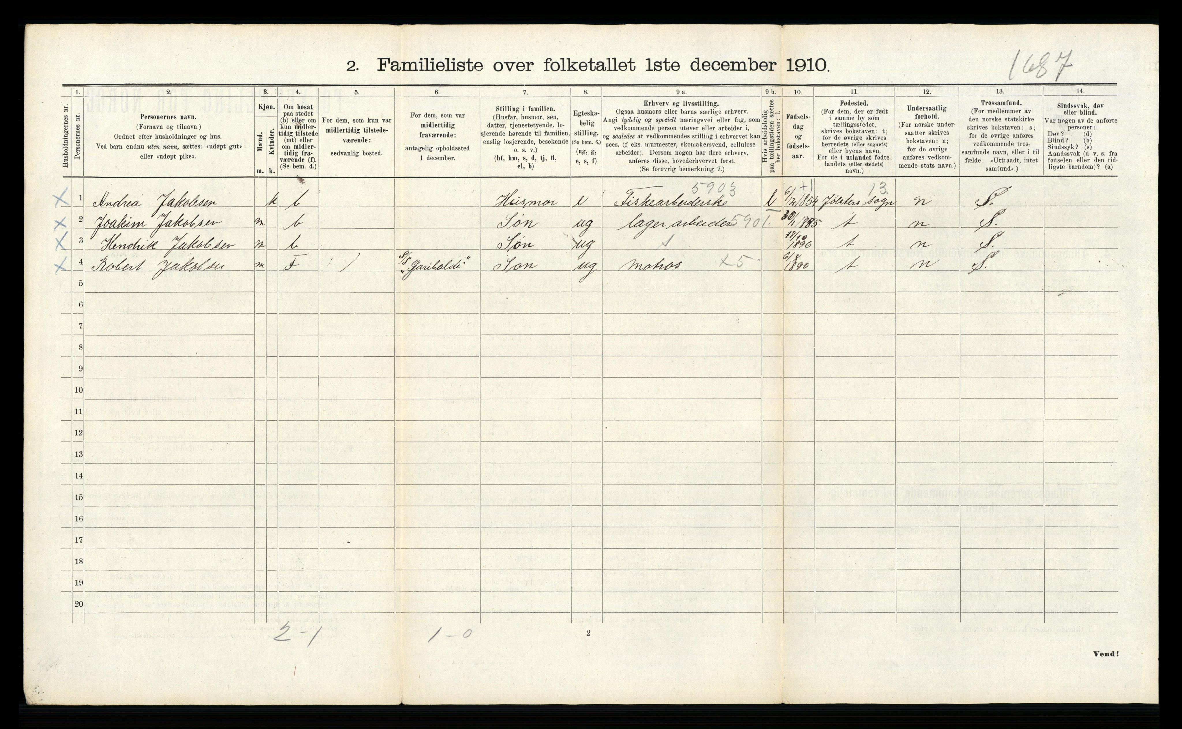 RA, 1910 census for Bergen, 1910, p. 41842