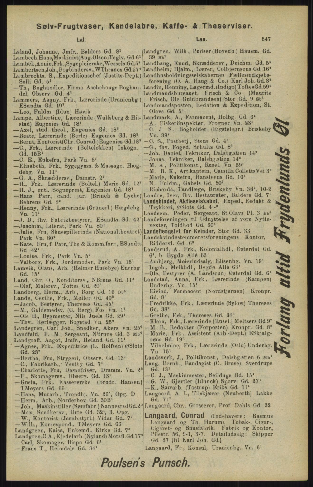Kristiania/Oslo adressebok, PUBL/-, 1904, p. 549