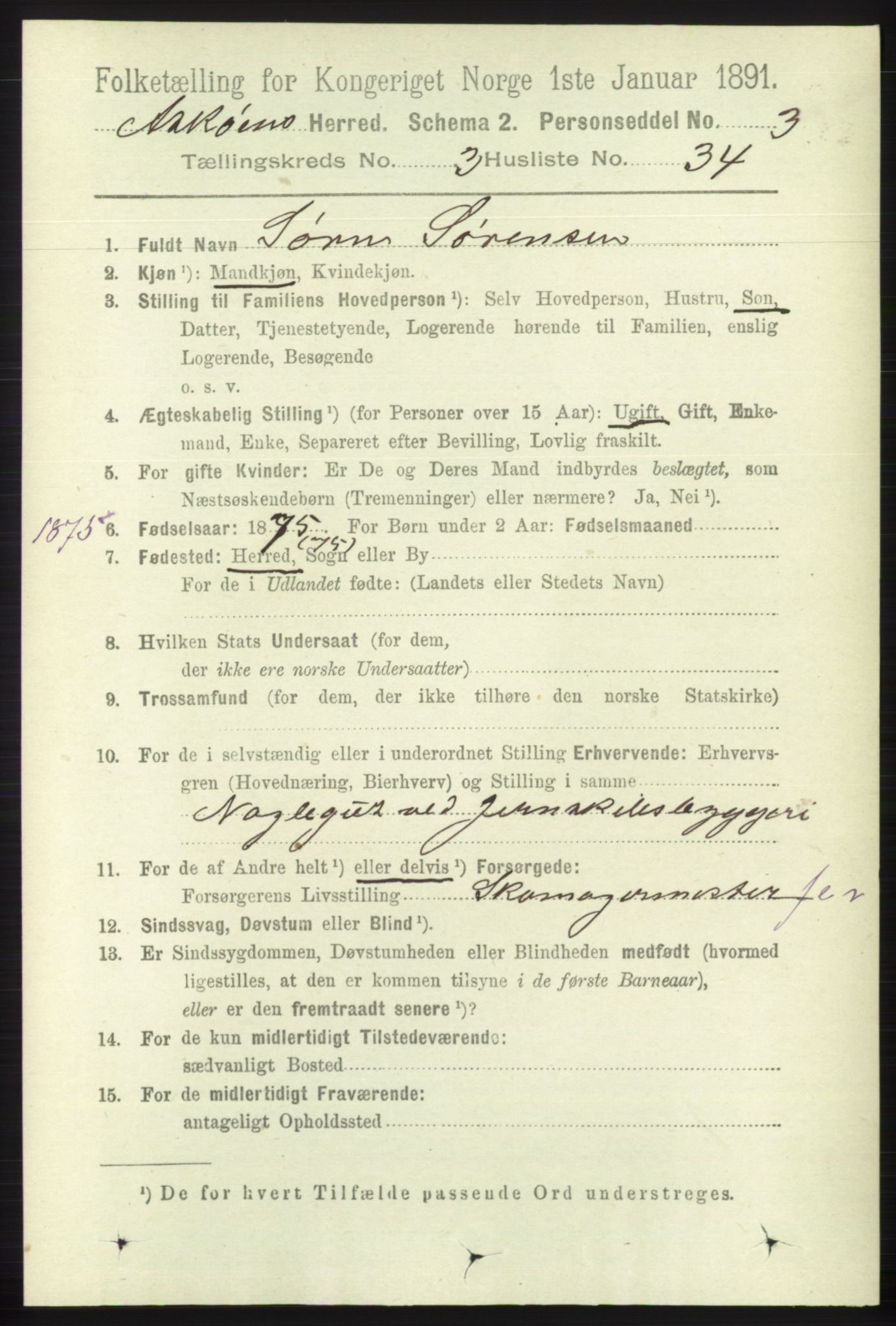 RA, 1891 census for 1247 Askøy, 1891, p. 2375