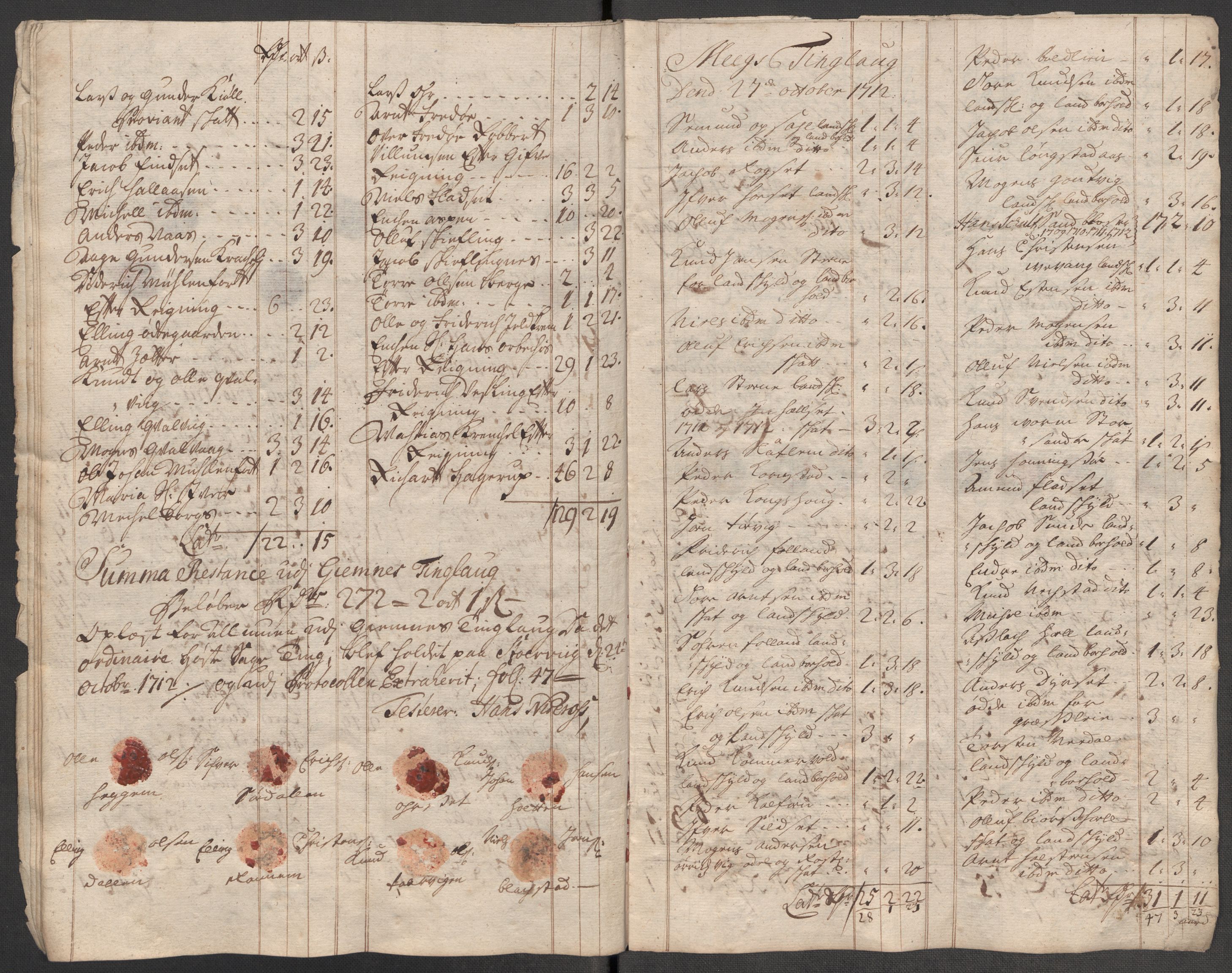 Rentekammeret inntil 1814, Reviderte regnskaper, Fogderegnskap, AV/RA-EA-4092/R56/L3746: Fogderegnskap Nordmøre, 1712, p. 254