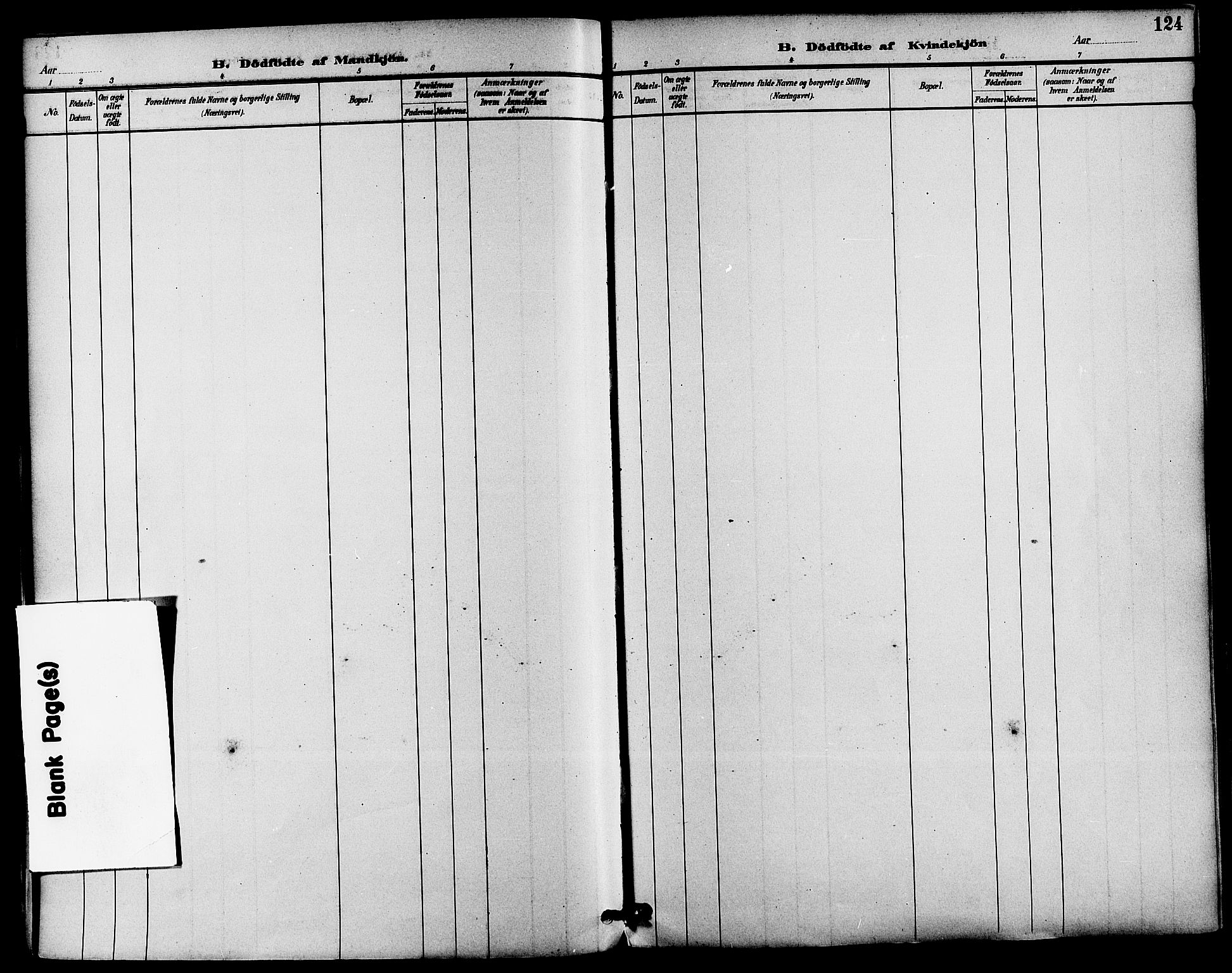 Gjerpen kirkebøker, SAKO/A-265/F/Fa/L0010: Parish register (official) no. I 10, 1886-1895, p. 124