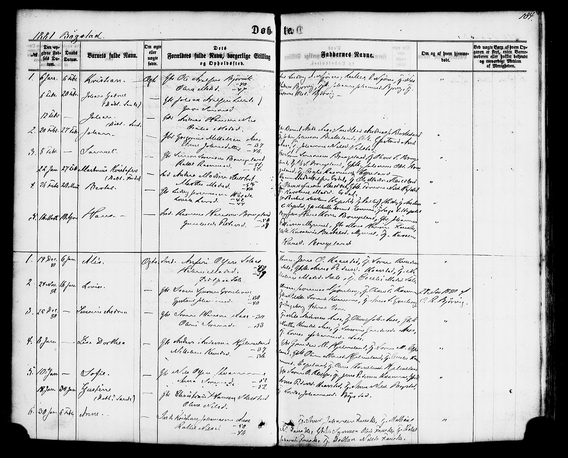 Gaular sokneprestembete, SAB/A-80001/H/Haa: Parish register (official) no. A 5, 1860-1881, p. 184
