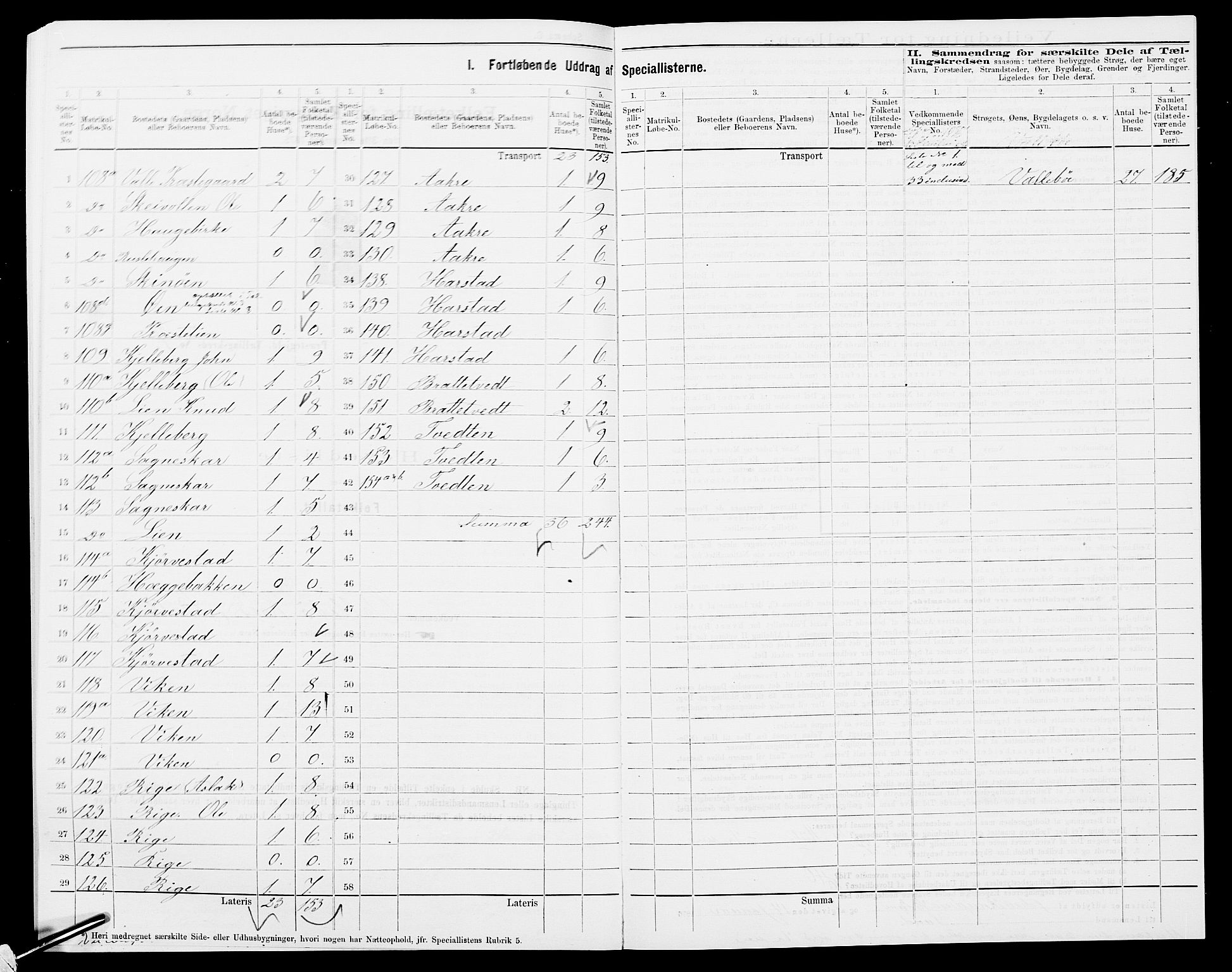 SAK, 1875 census for 0940P Valle, 1875, p. 28