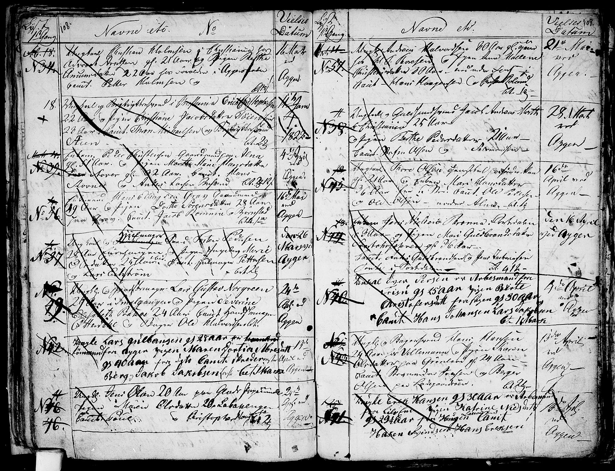 Aker prestekontor kirkebøker, AV/SAO-A-10861/G/L0001: Parish register (copy) no. 1, 1796-1826, p. 108-109