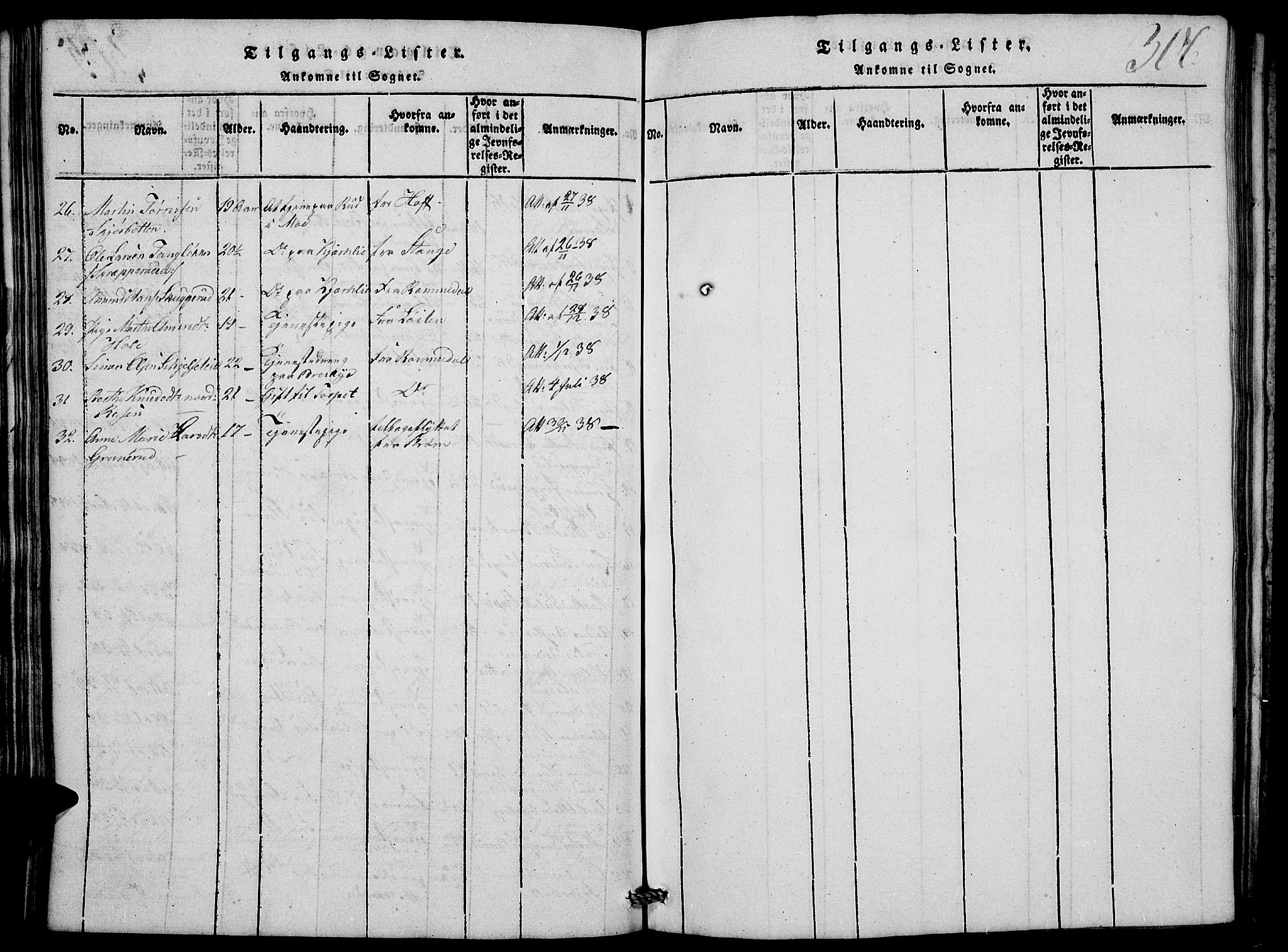 Nord-Odal prestekontor, AV/SAH-PREST-032/H/Ha/Hab/L0001: Parish register (copy) no. 1, 1819-1838, p. 306