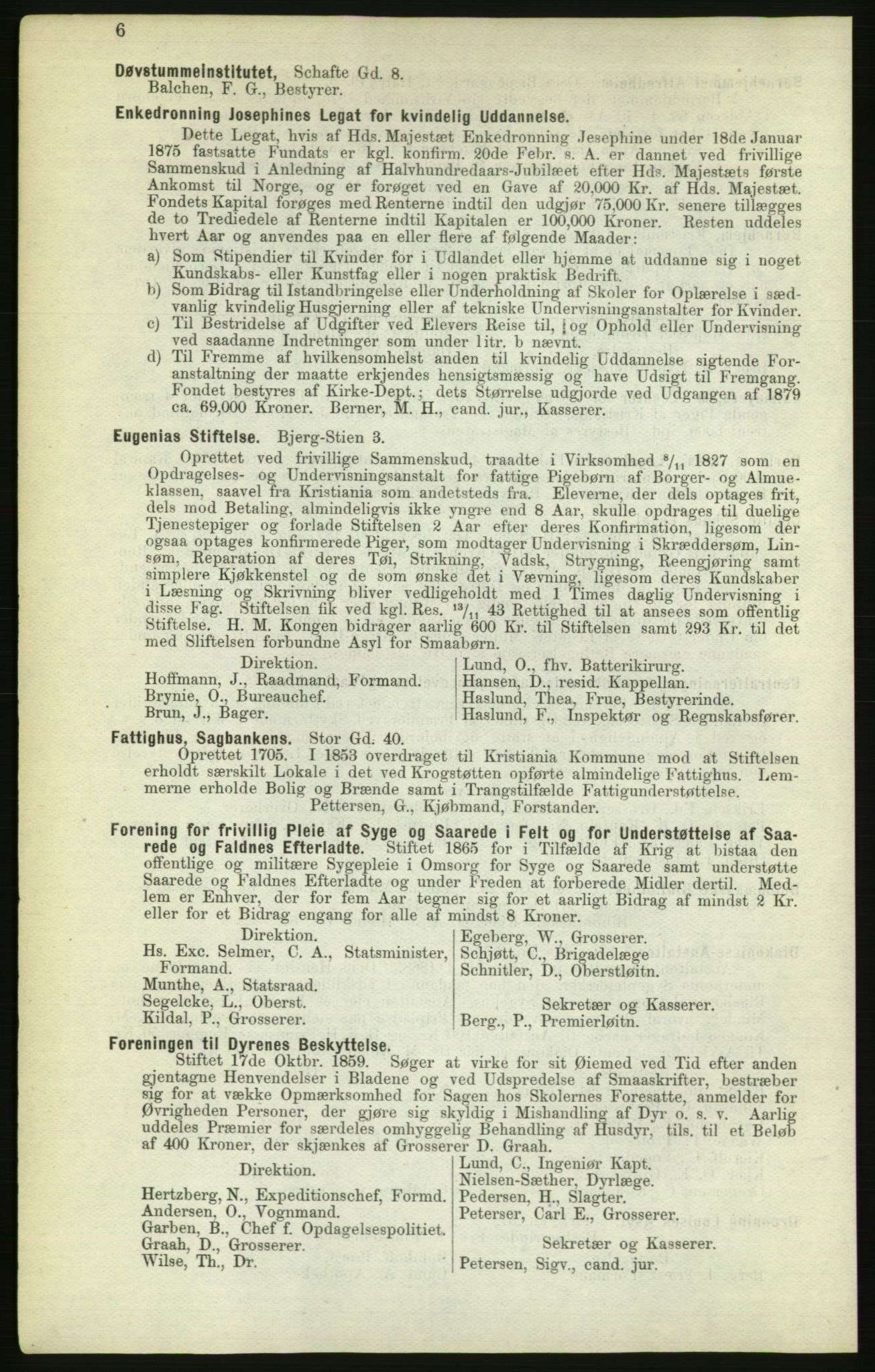 Kristiania/Oslo adressebok, PUBL/-, 1882, p. 6