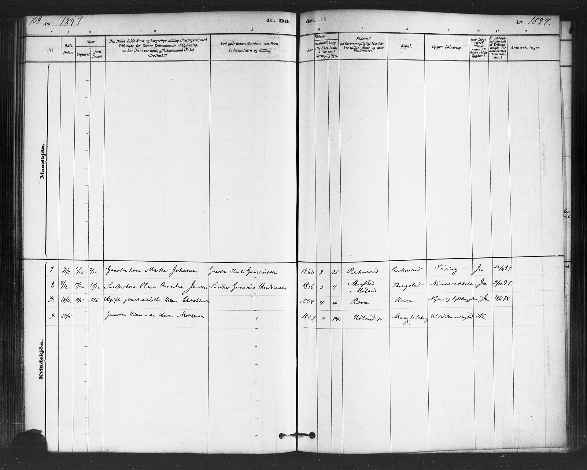 Trøgstad prestekontor Kirkebøker, AV/SAO-A-10925/F/Fb/L0001: Parish register (official) no. II 1, 1878-1902, p. 159