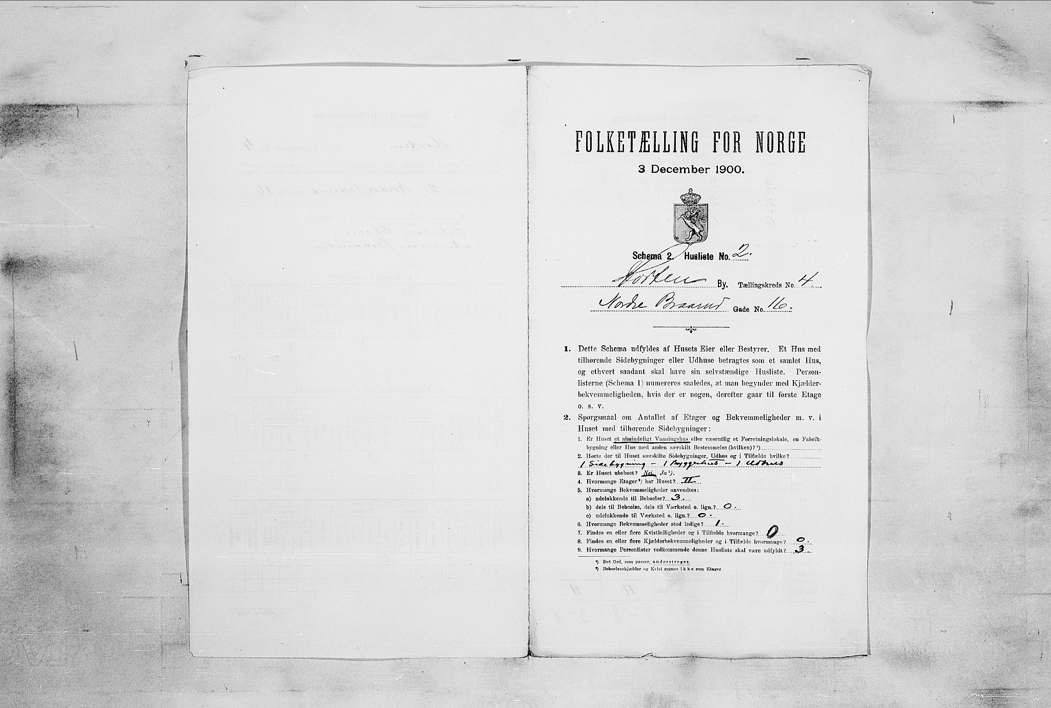 RA, 1900 census for Horten, 1900, p. 2553