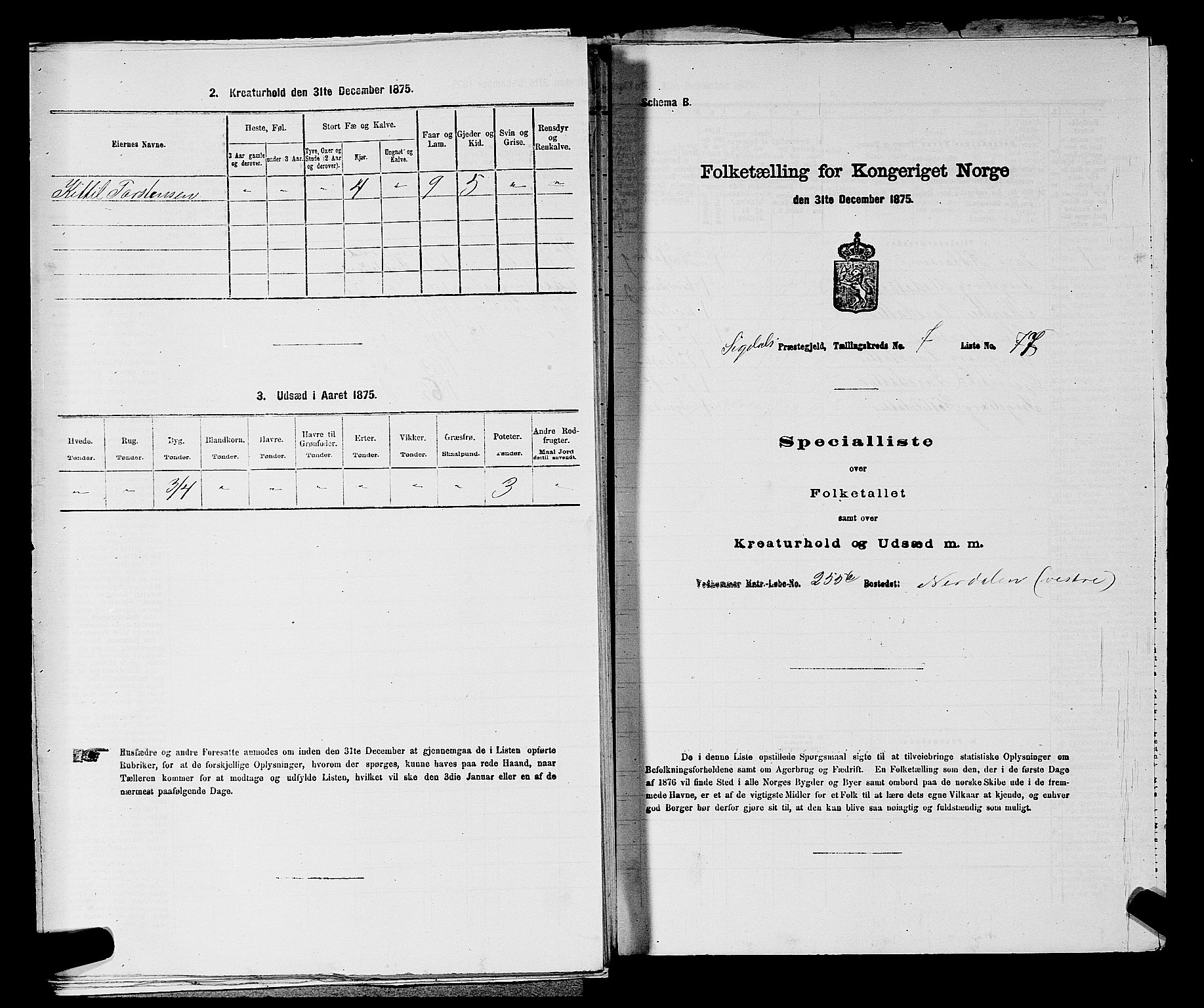 SAKO, 1875 census for 0621P Sigdal, 1875, p. 1151