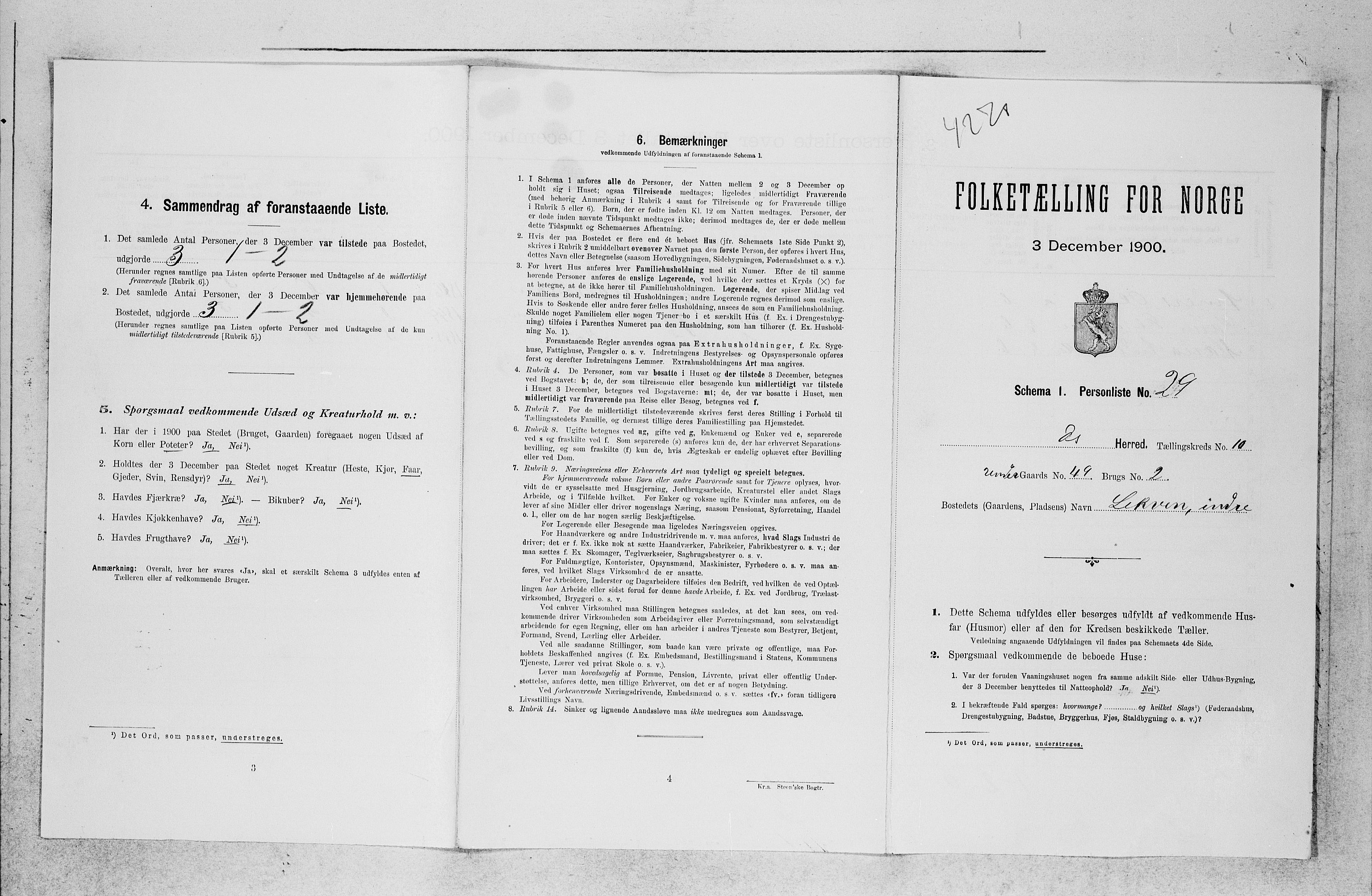 SAB, 1900 census for Os, 1900, p. 731