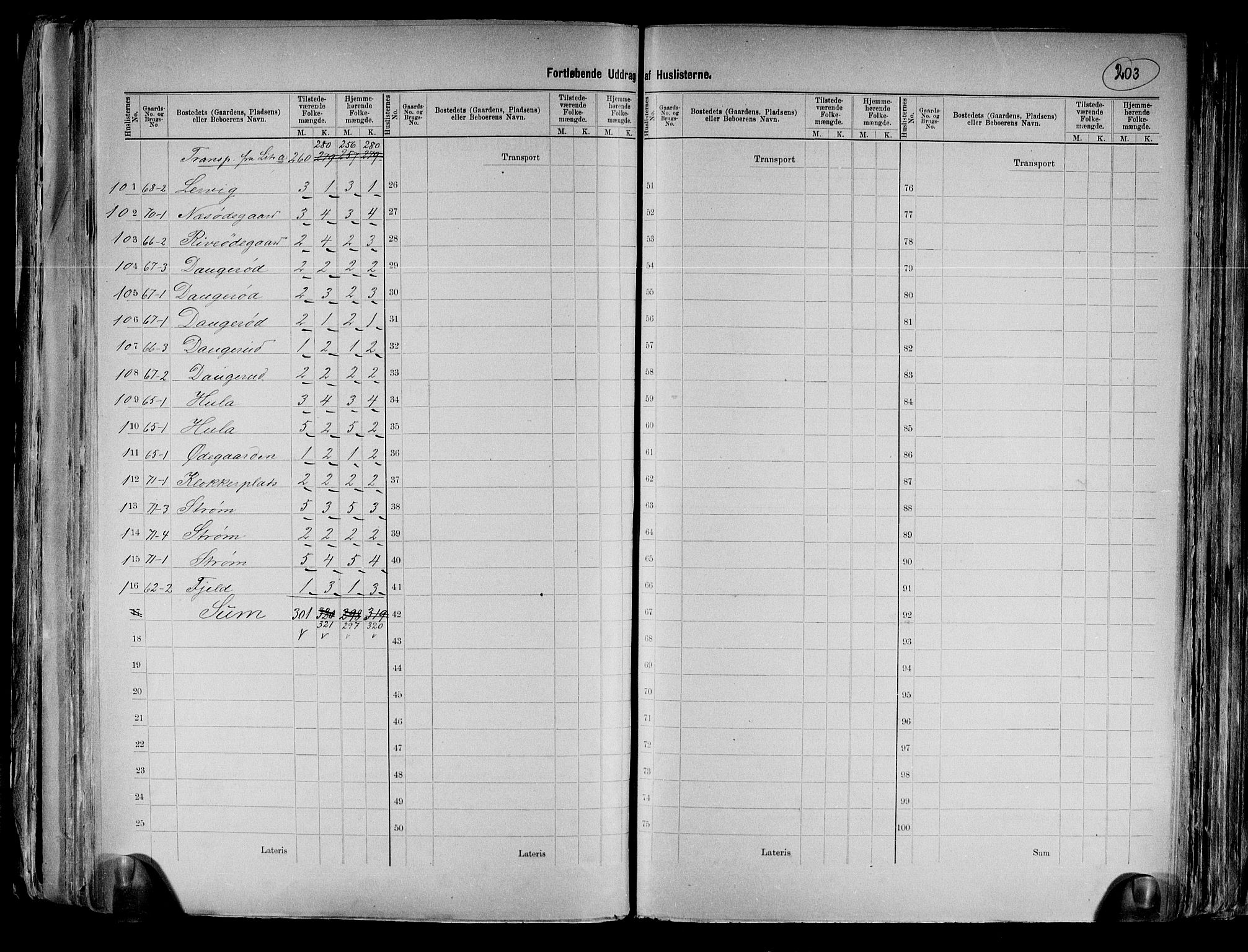 RA, 1891 census for 0118 Aremark, 1891, p. 7