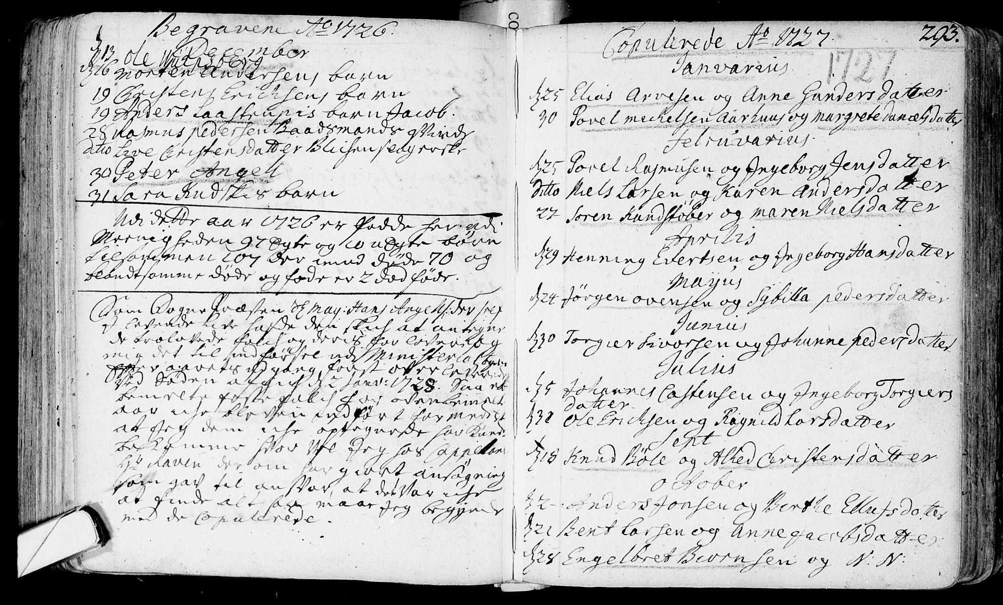 Bragernes kirkebøker, SAKO/A-6/F/Fa/L0003: Parish register (official) no. I 3, 1706-1734, p. 293