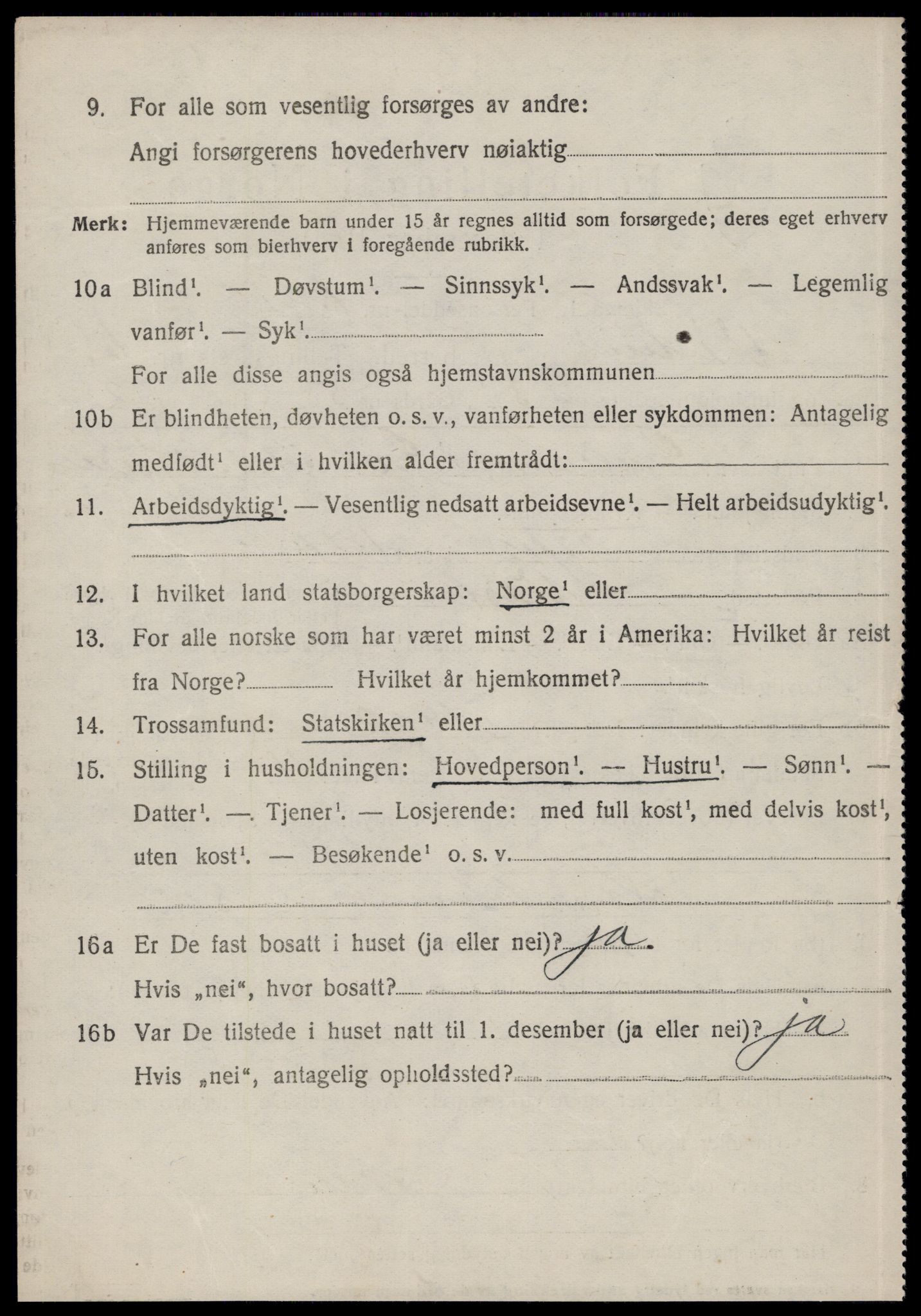 SAT, 1920 census for Vestnes, 1920, p. 4334