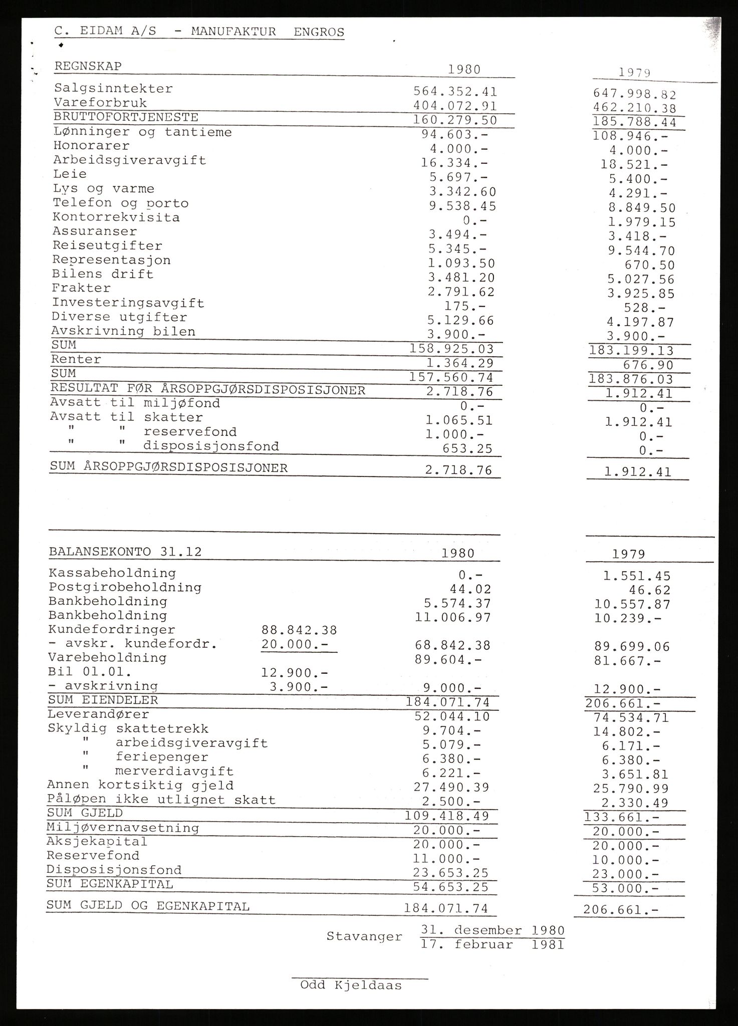 Stavanger byfogd, AV/SAST-A-101408/002/J/Jd/Jde/L0034: Registreringsmeldinger og bilag. Aksjeselskap, 99-165, 1915-1961, p. 8