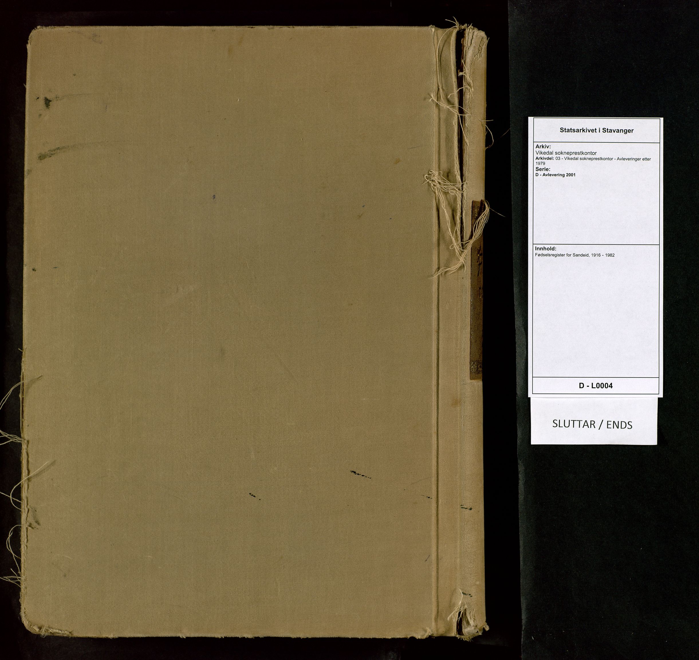 Vikedal sokneprestkontor, AV/SAST-A-101840/01/II: Birth register no. 4, 1916-1982