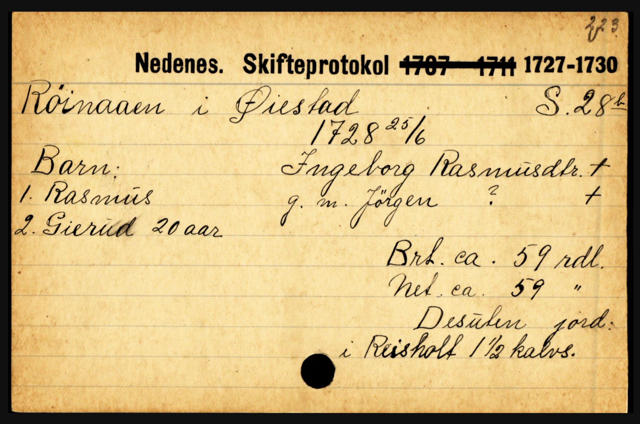 Nedenes sorenskriveri før 1824, AV/SAK-1221-0007/H, p. 24929