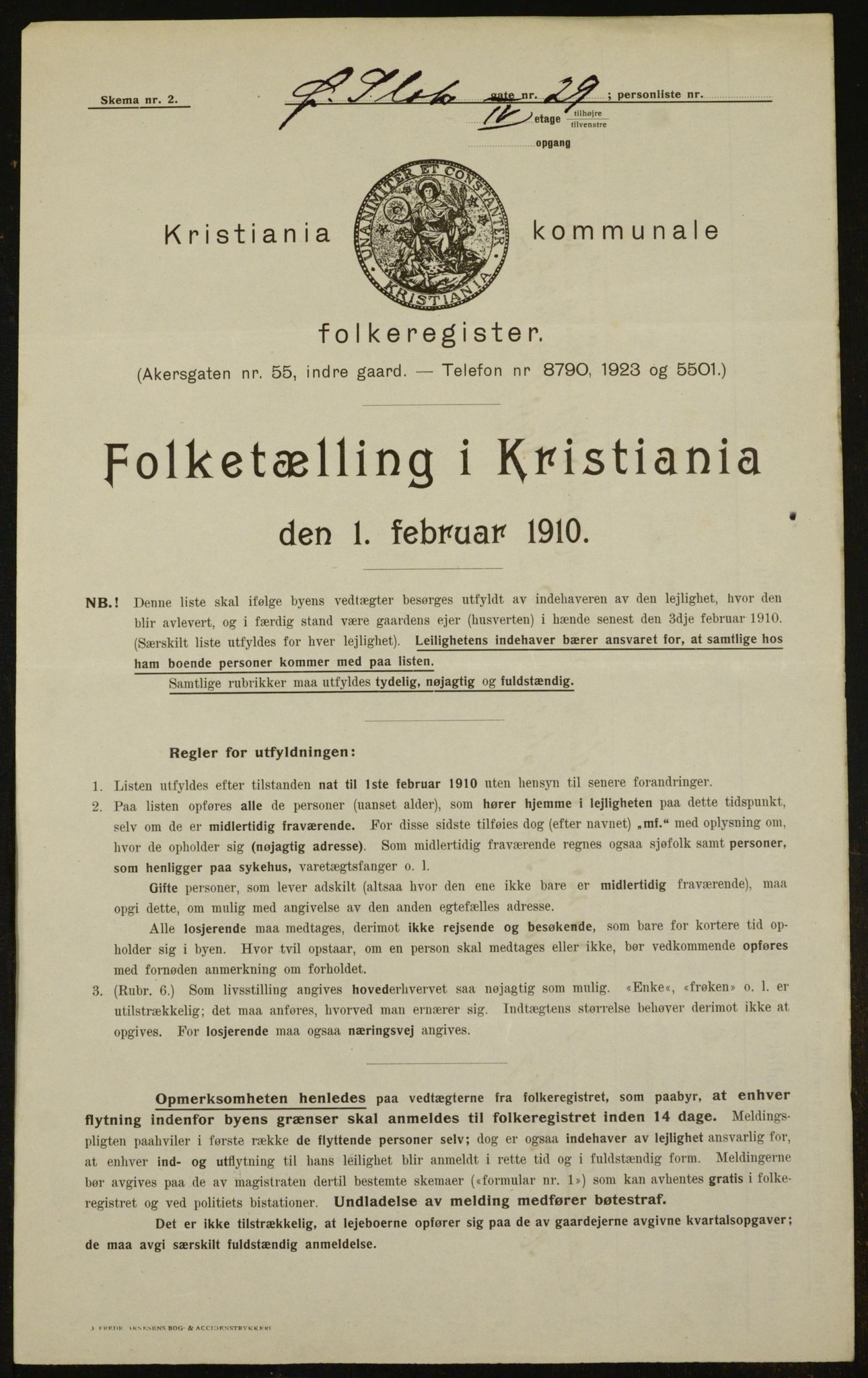 OBA, Municipal Census 1910 for Kristiania, 1910, p. 123259