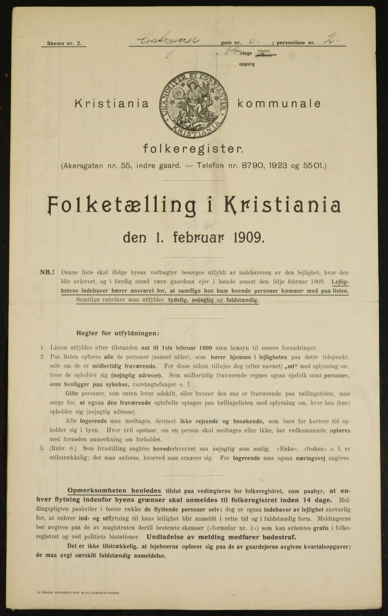 OBA, Municipal Census 1909 for Kristiania, 1909, p. 10236