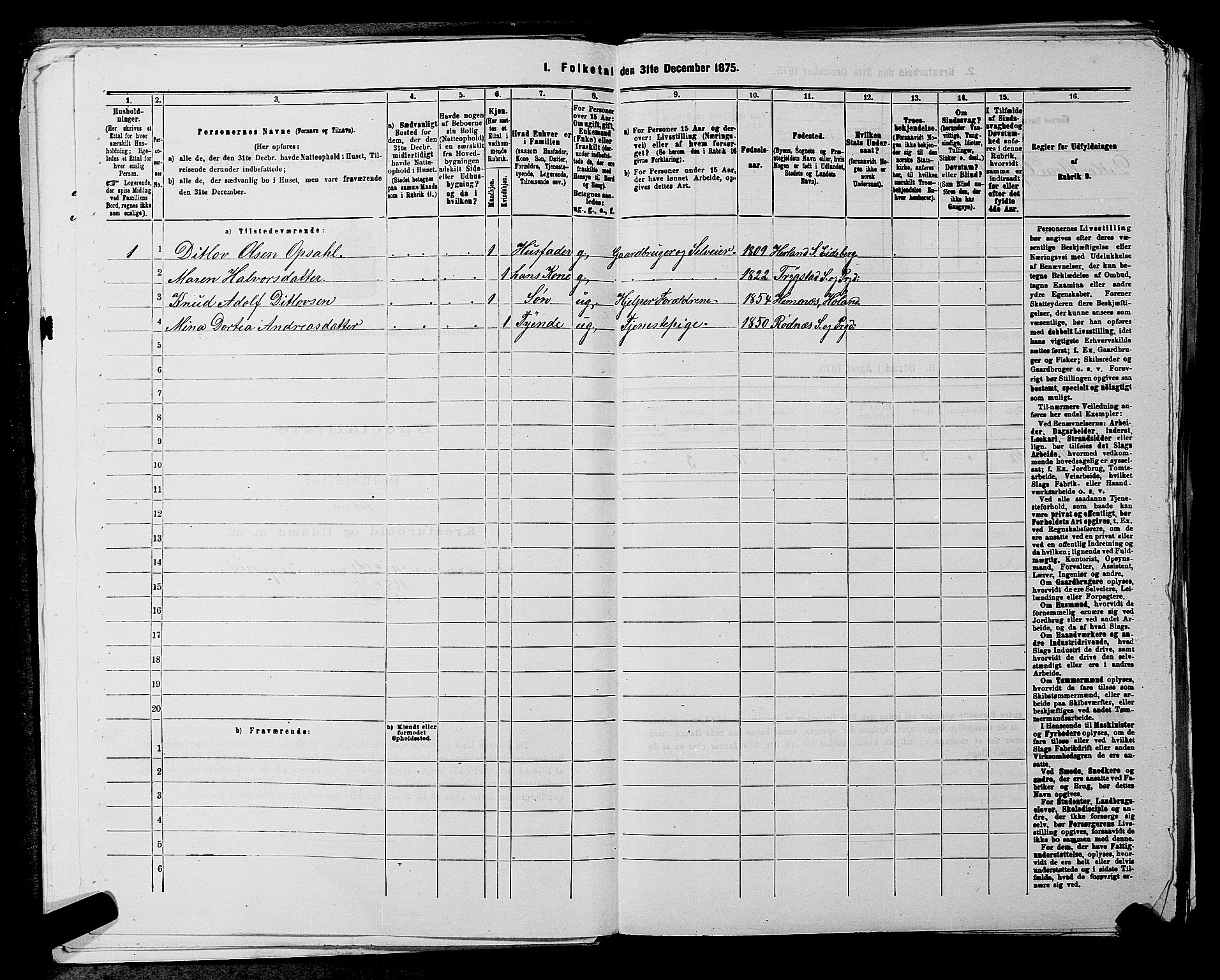 RA, 1875 census for 0221P Høland, 1875, p. 1242