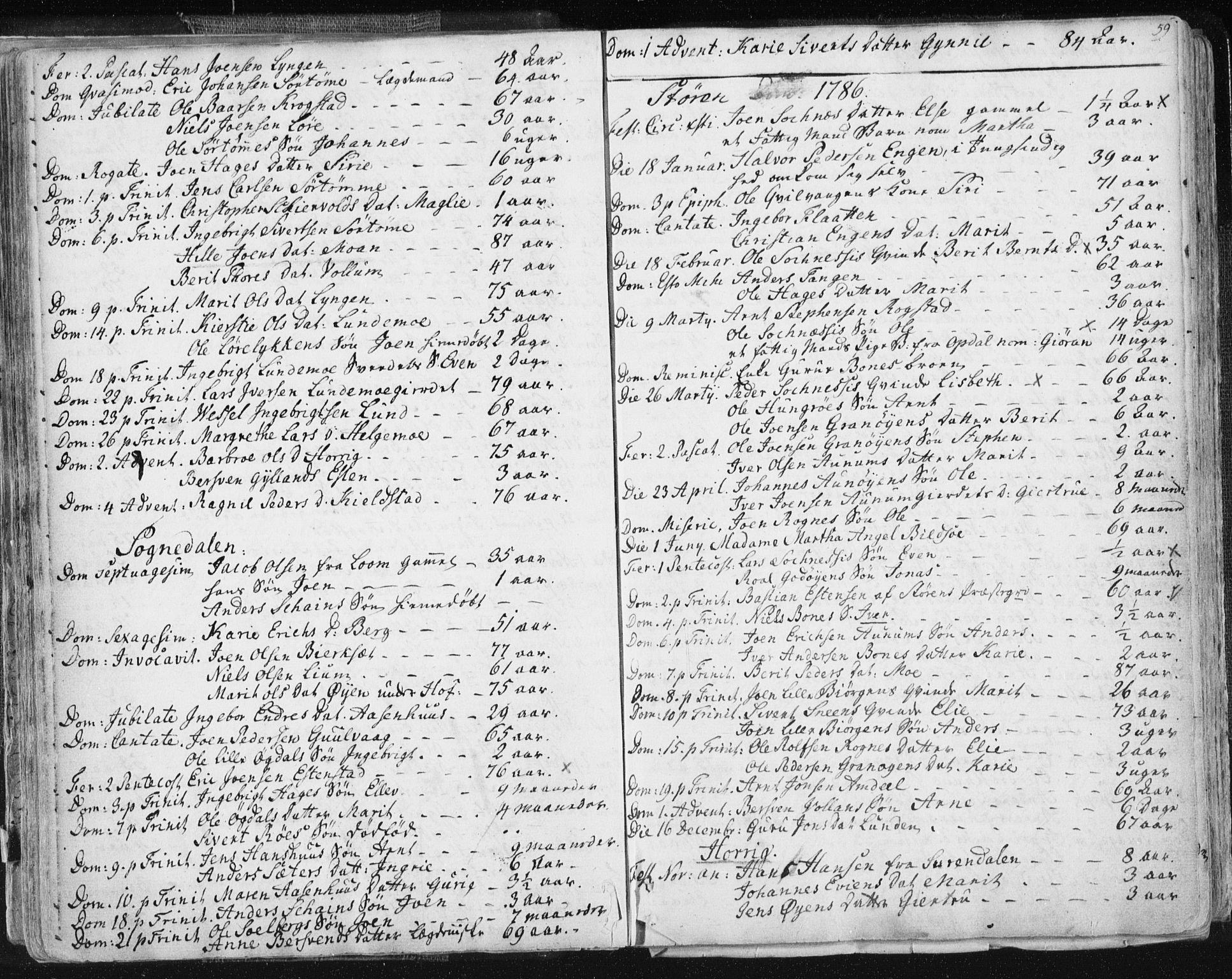 Ministerialprotokoller, klokkerbøker og fødselsregistre - Sør-Trøndelag, SAT/A-1456/687/L0991: Parish register (official) no. 687A02, 1747-1790, p. 59