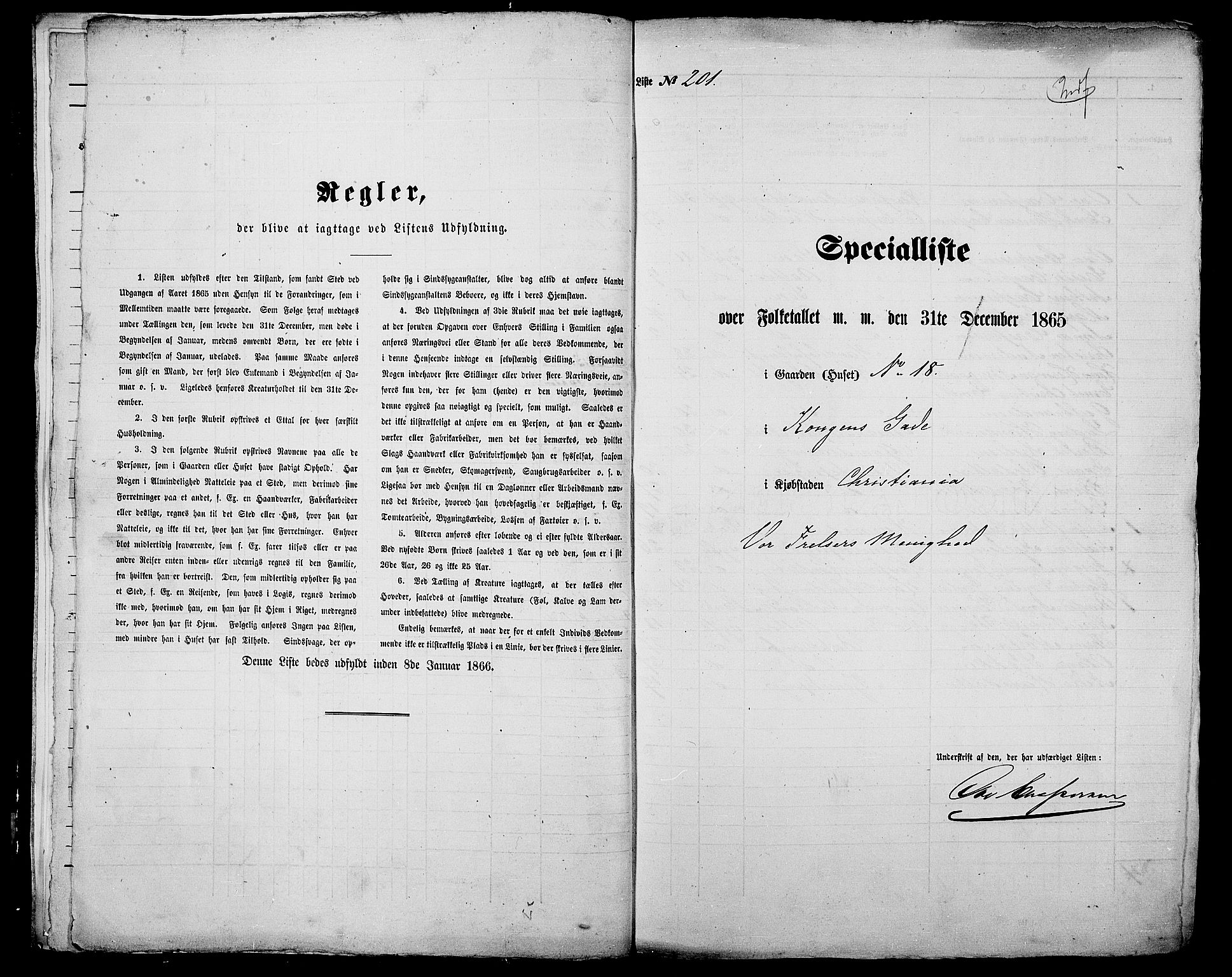 RA, 1865 census for Kristiania, 1865, p. 585