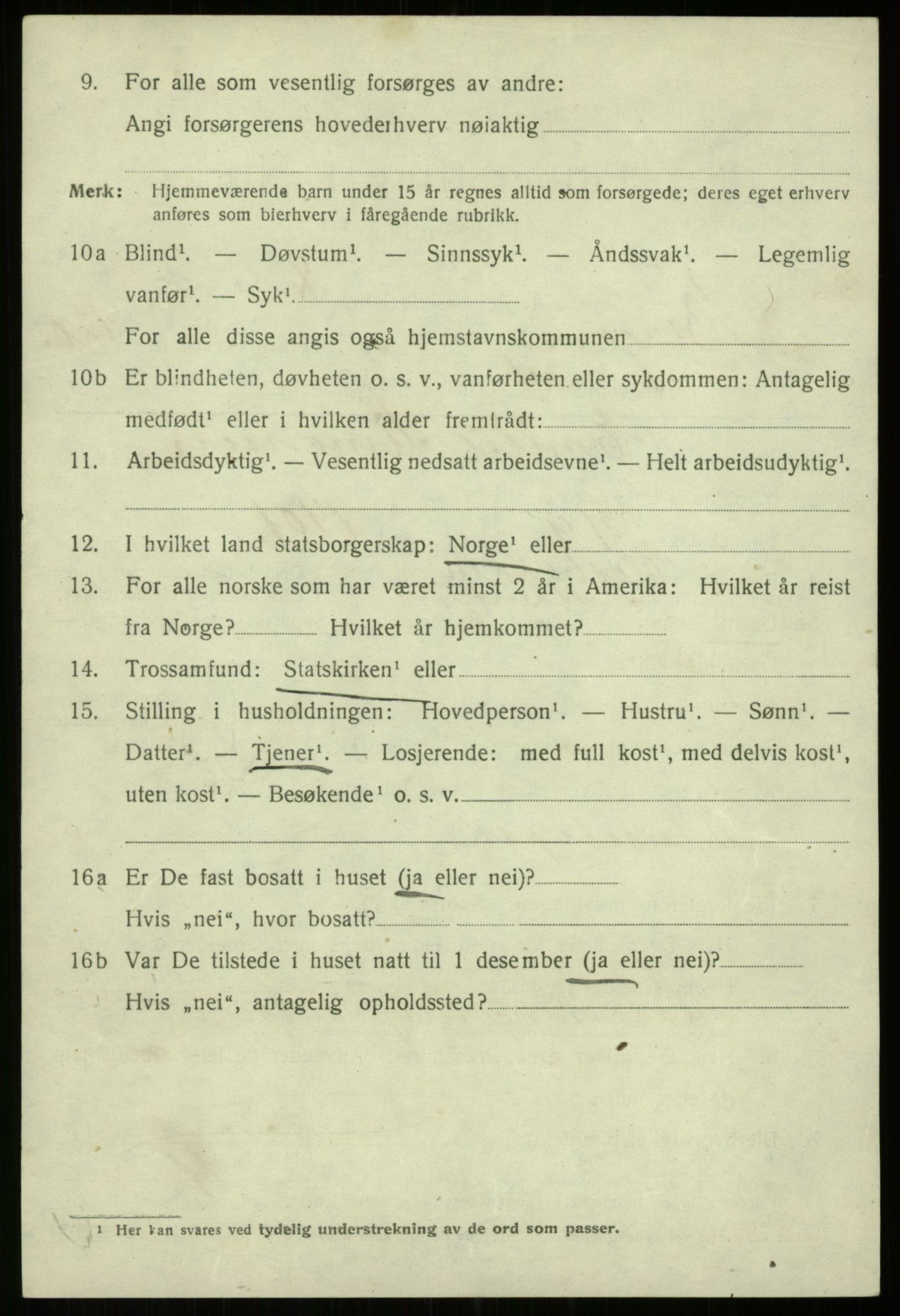 SAB, 1920 census for Bergen, 1920, p. 202013
