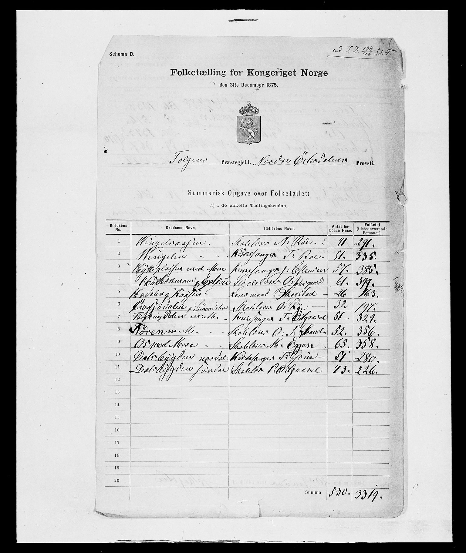 SAH, 1875 census for 0436P Tolga, 1875, p. 103