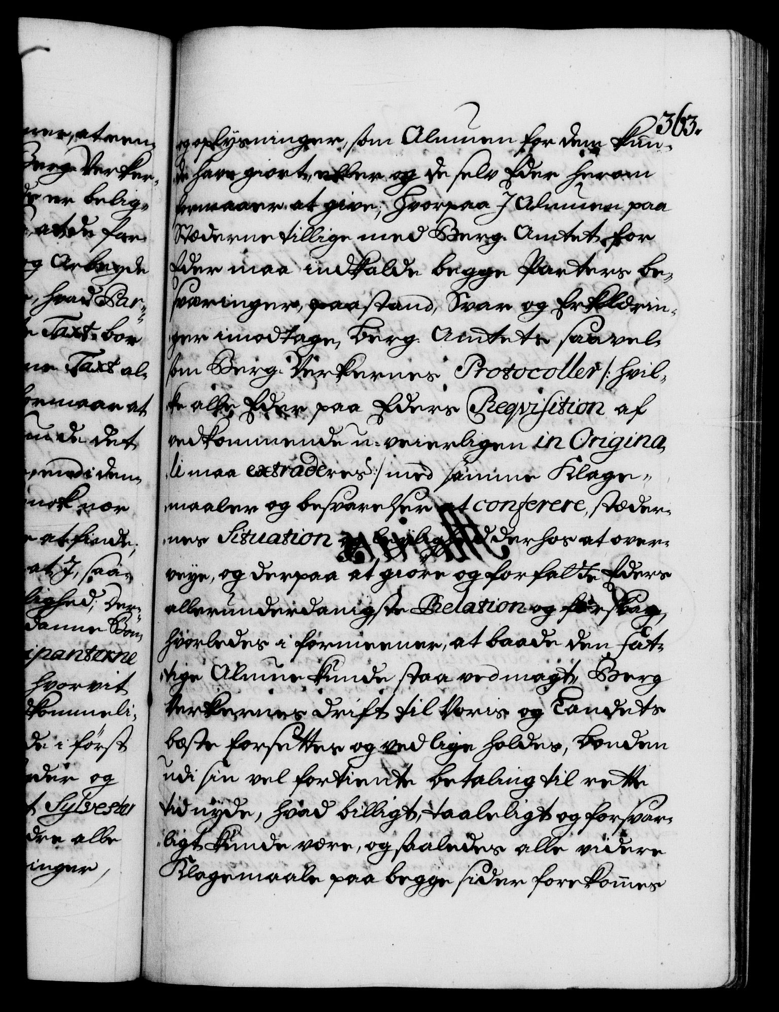Danske Kanselli 1572-1799, AV/RA-EA-3023/F/Fc/Fca/Fcab/L0022: Norske tegnelser, 1722-1724, p. 363a