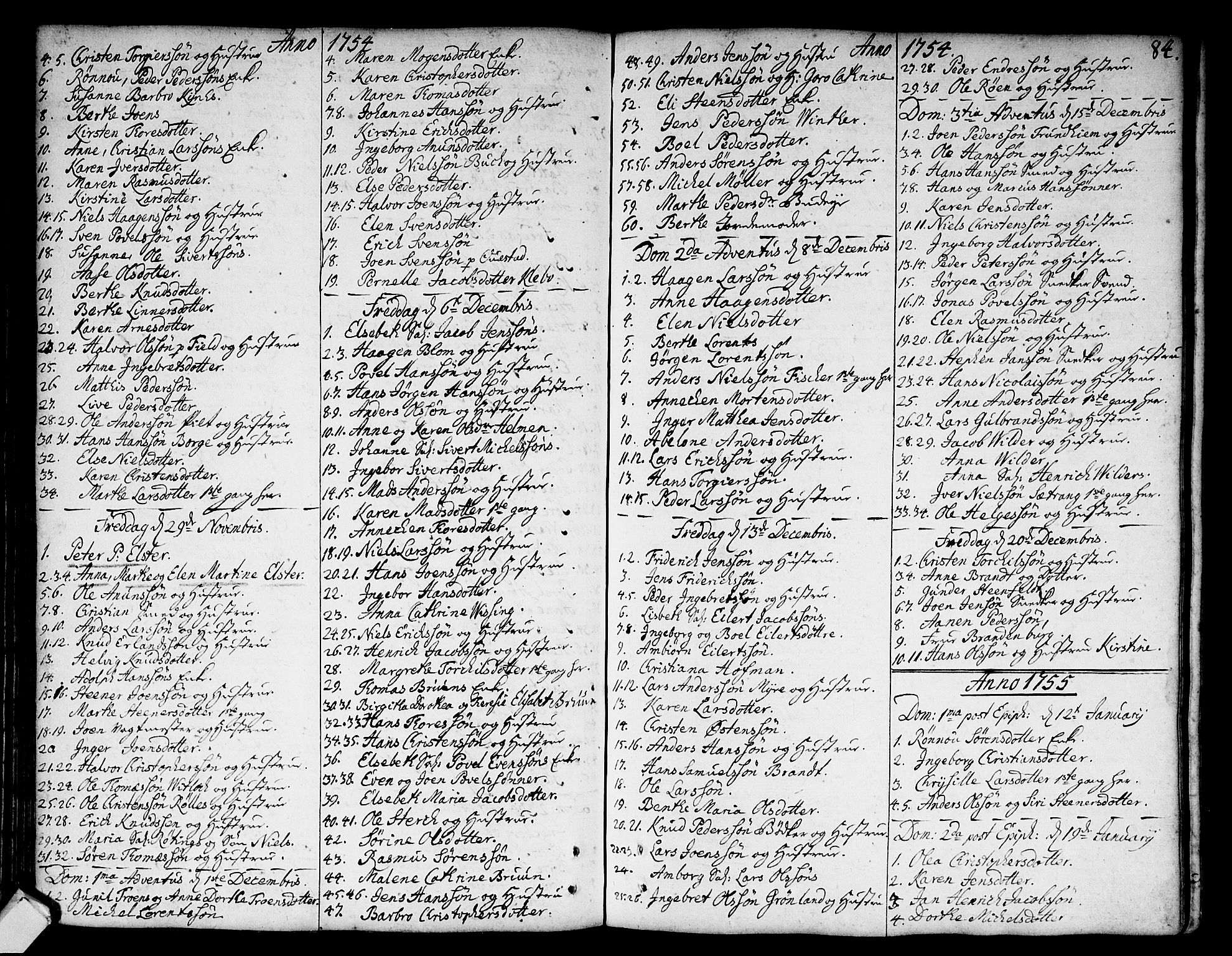 Strømsø kirkebøker, AV/SAKO-A-246/F/Fa/L0008: Parish register (official) no. I 8, 1748-1774, p. 84