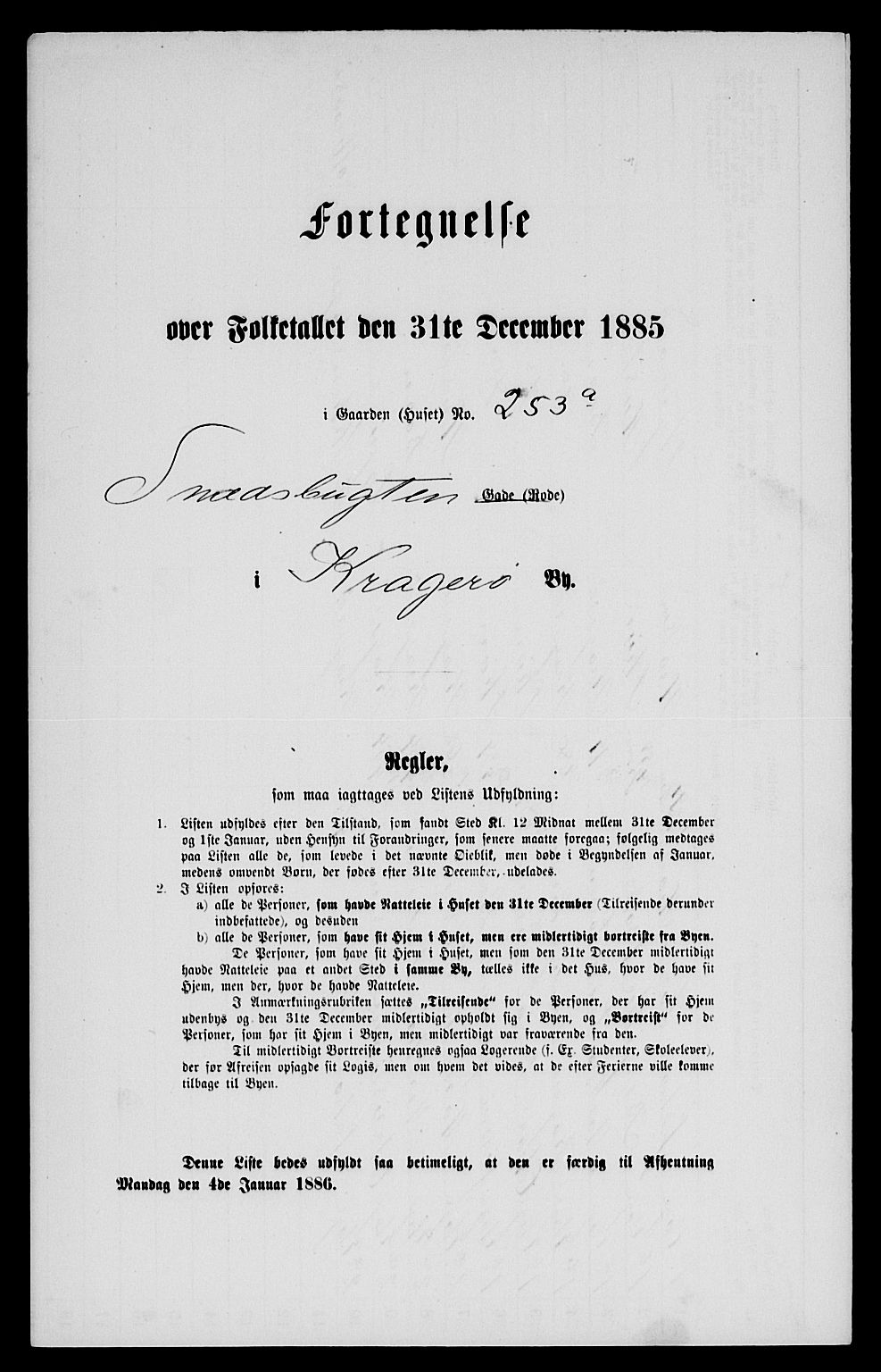 SAKO, 1885 census for 0801 Kragerø, 1885, p. 282